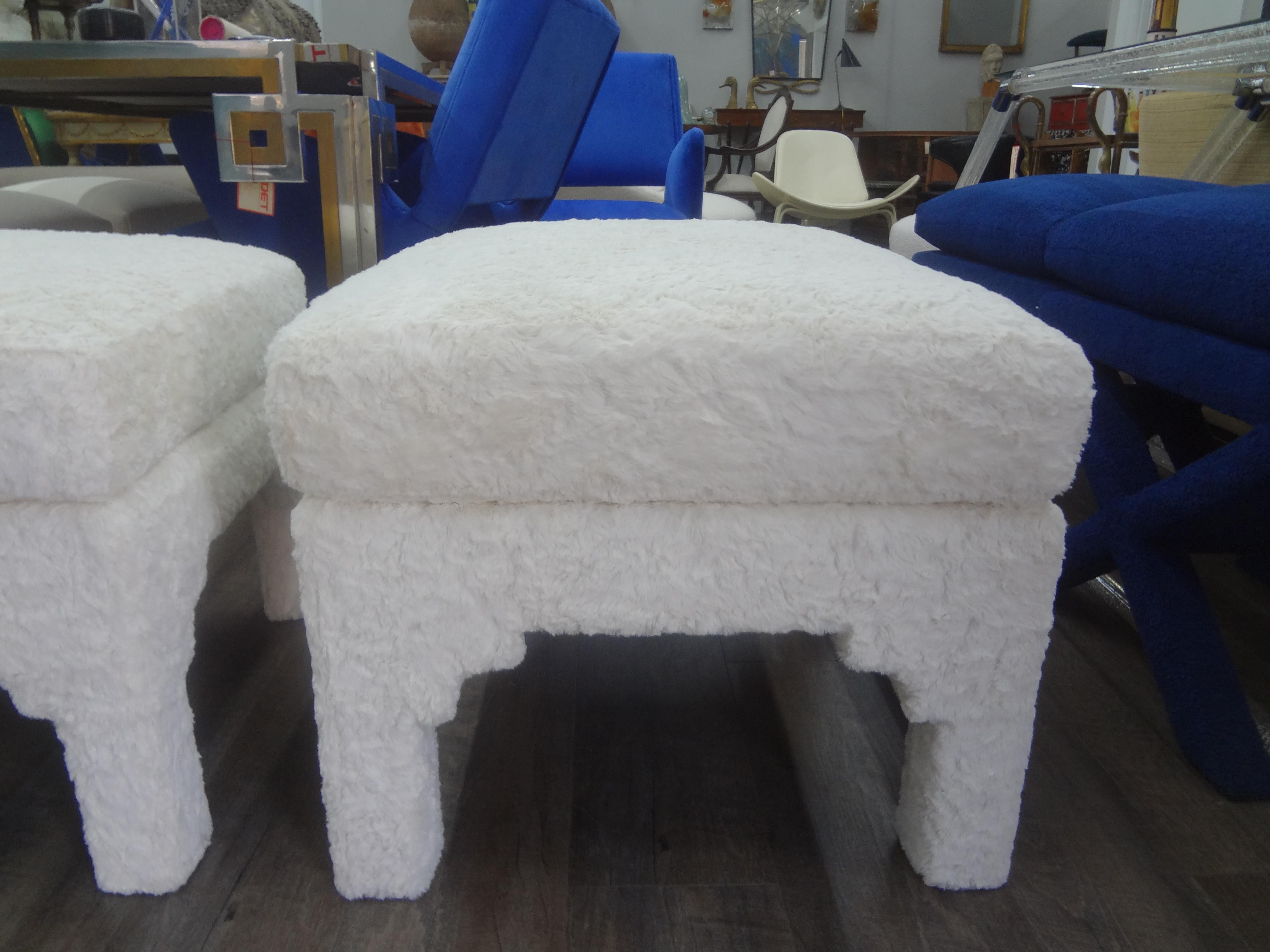 Late 20th Century Pair of Billy Baldwin Style Parsons Ottomans For Sale