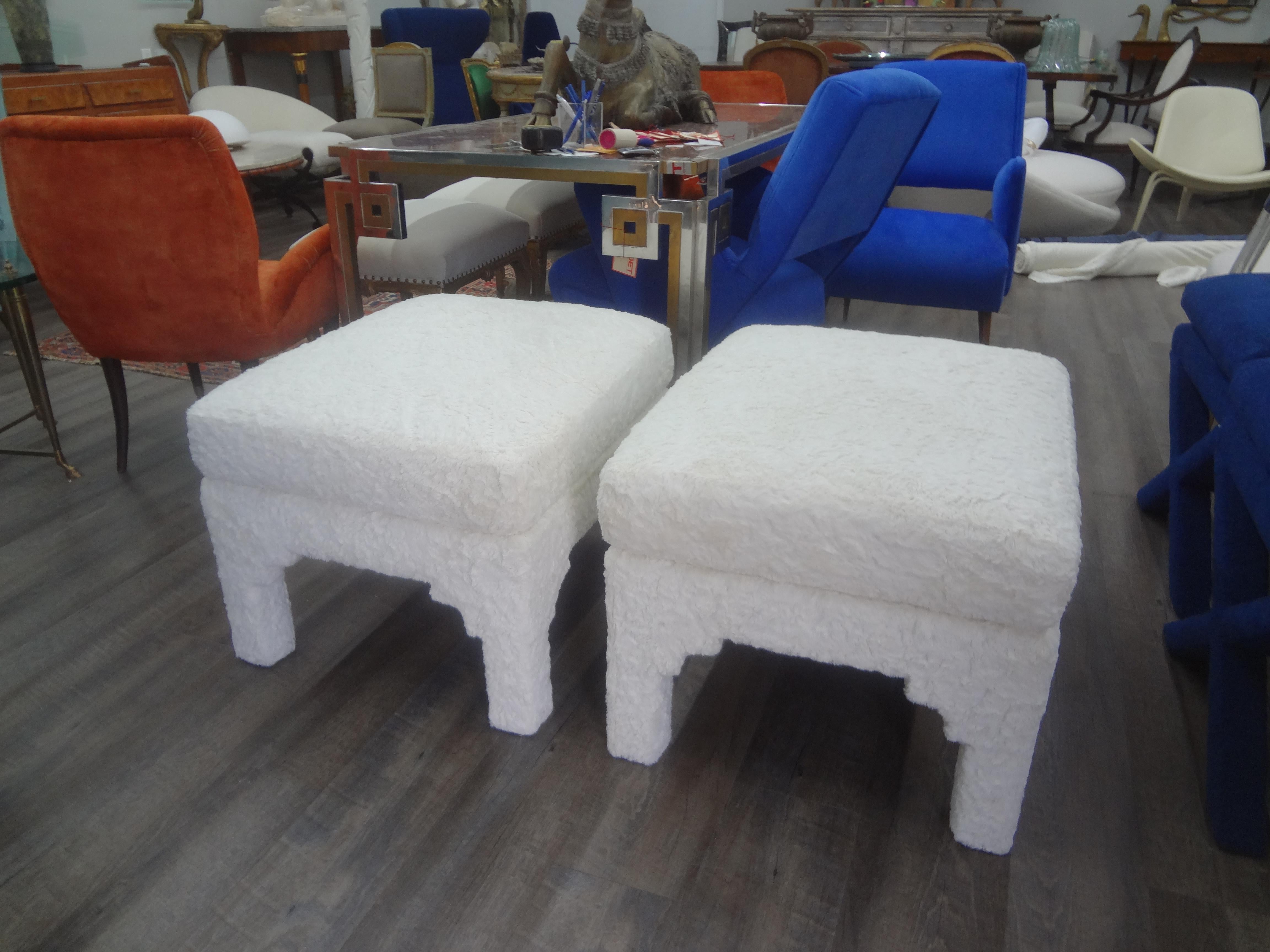 Pair of Billy Baldwin Style Parsons Ottomans For Sale 1
