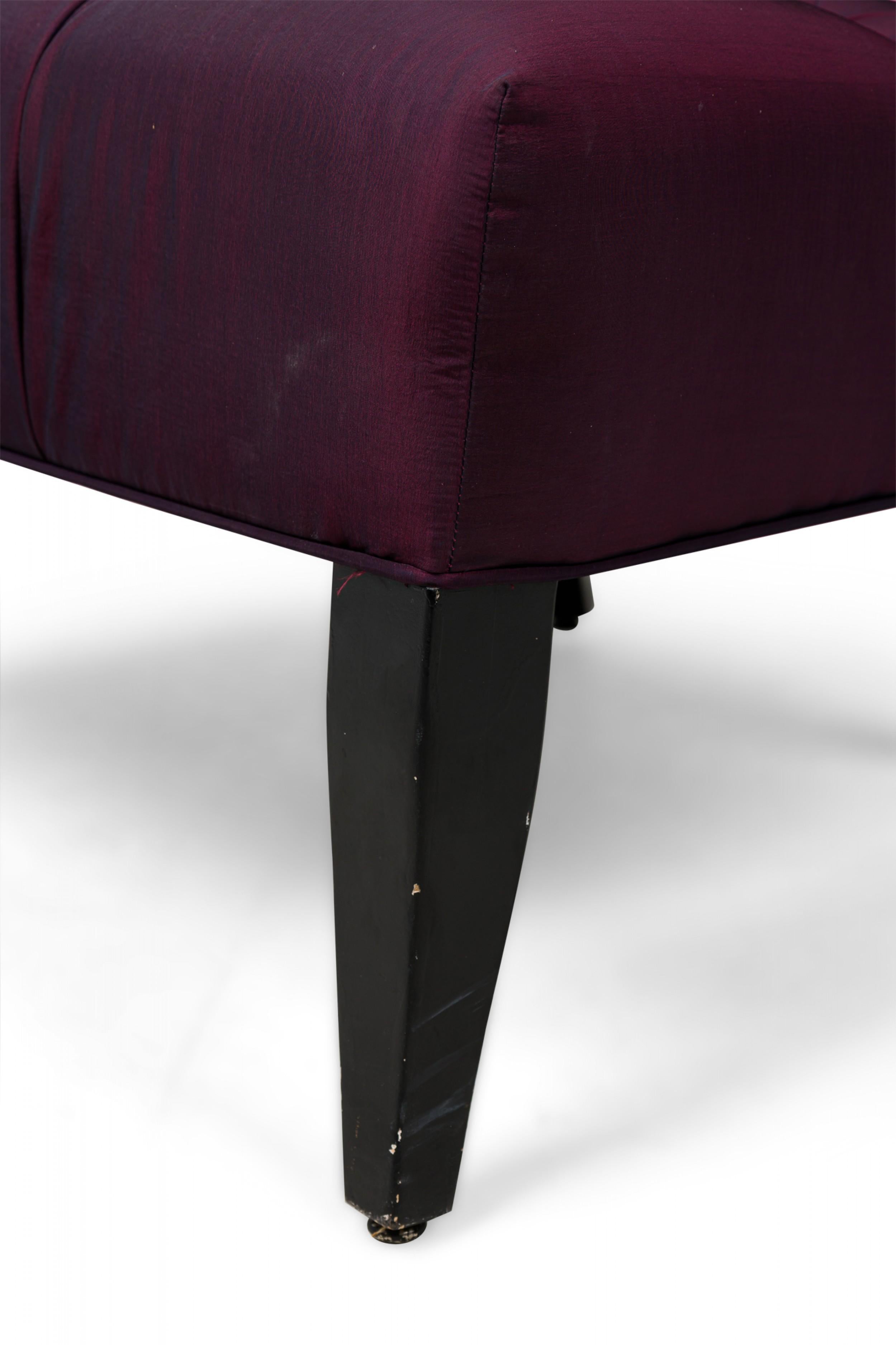 Pair Hollywood Regency Slipper Chairs & Ottoman, attributed to Billy Haines 4