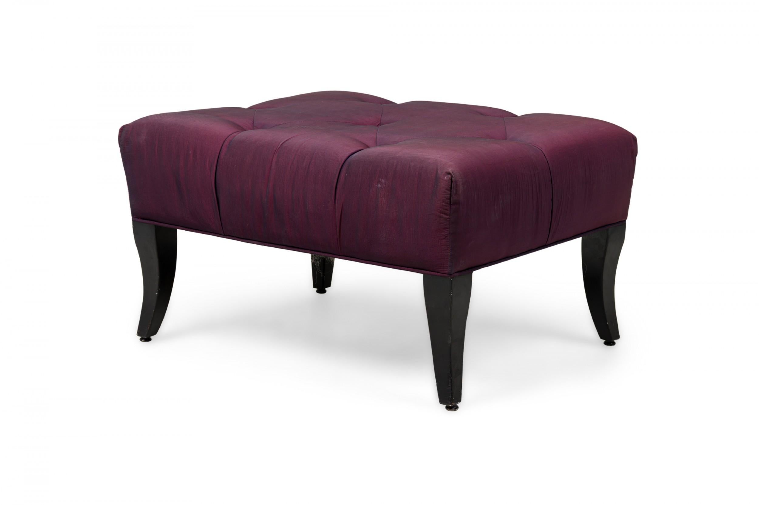 Pair Hollywood Regency Slipper Chairs & Ottoman, attributed to Billy Haines 6