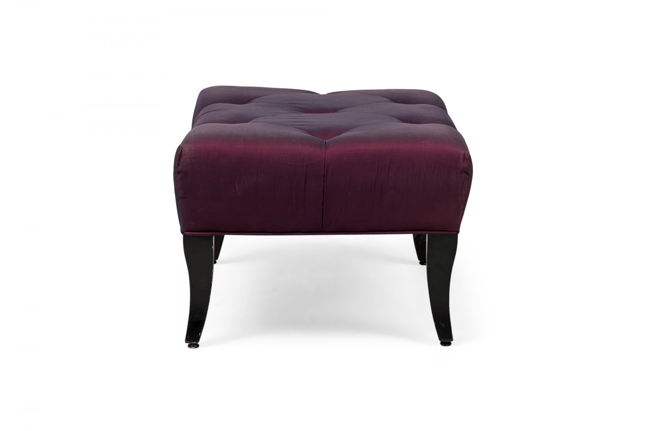 Pair Hollywood Regency Slipper Chairs & Ottoman, attributed to Billy Haines 7