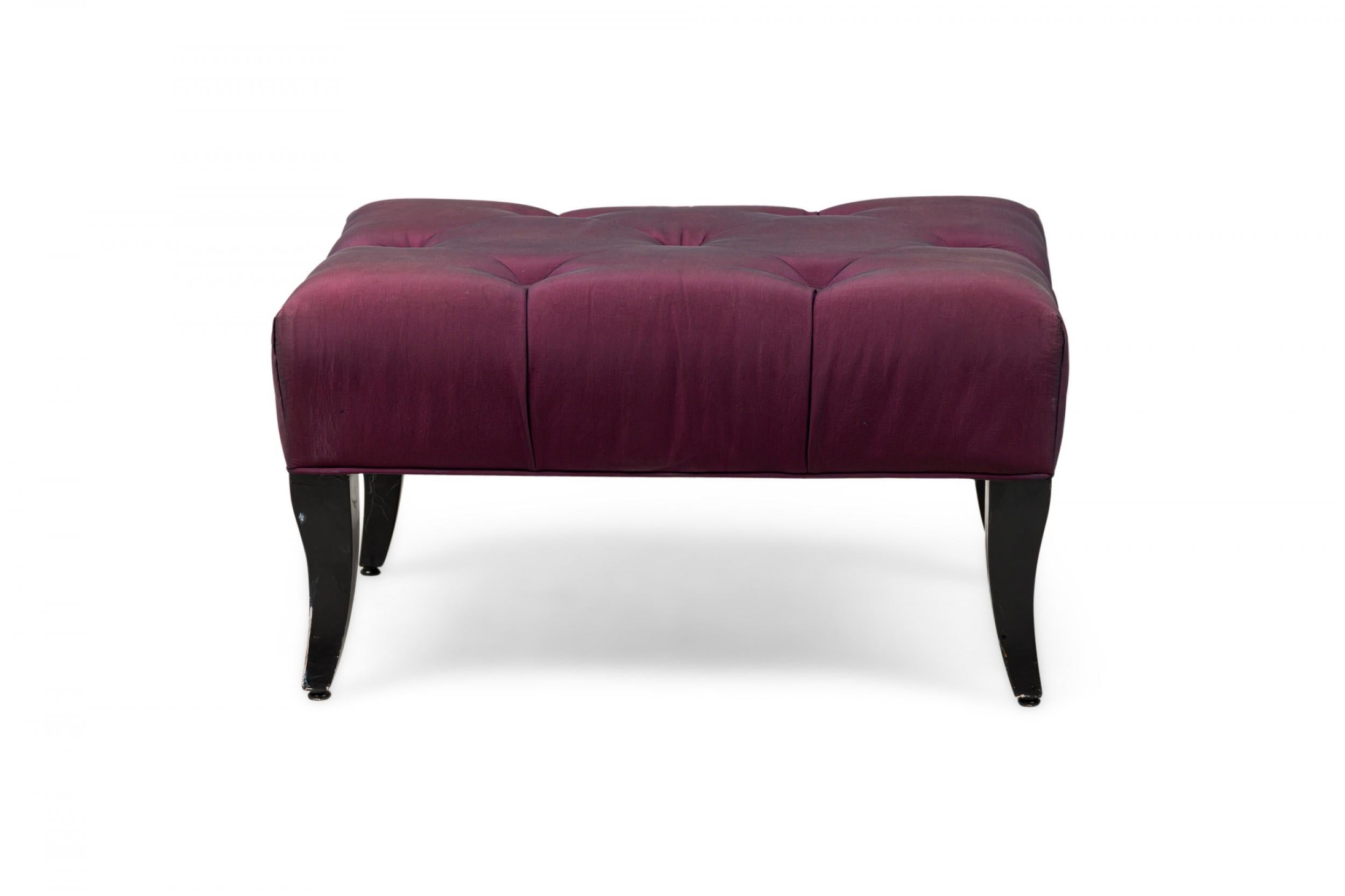 Pair Hollywood Regency Slipper Chairs & Ottoman, attributed to Billy Haines 9