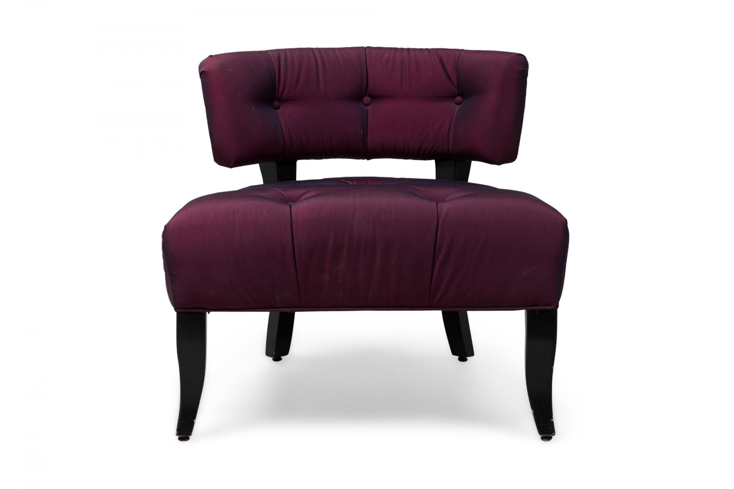 purple slipper chair