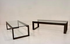 Pair of Billy Haines Metal and Glass Cocktail Tables for Kirk Douglas