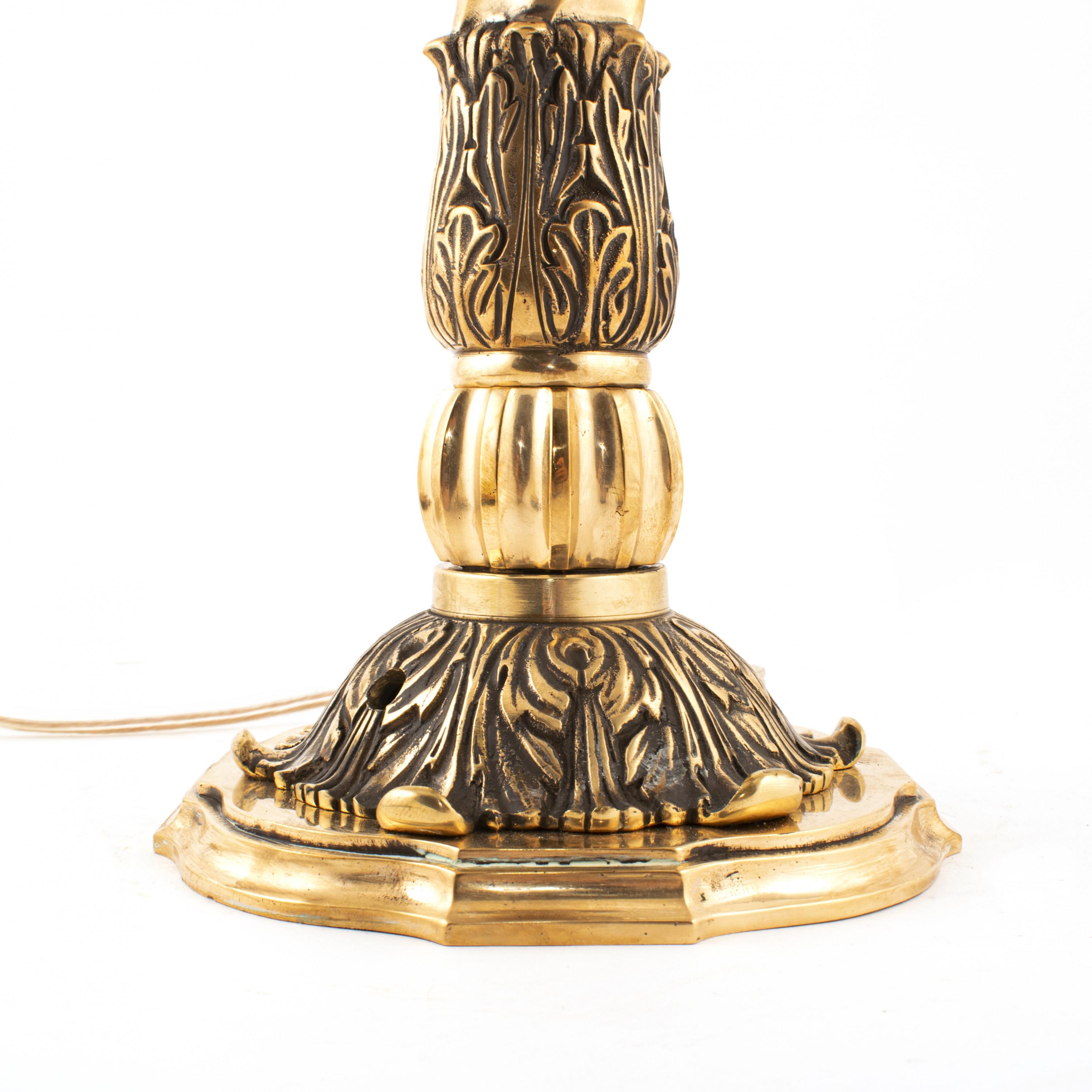 Danish Pair of Bindesbøll Art Nouveau Bronze Table Lamps
