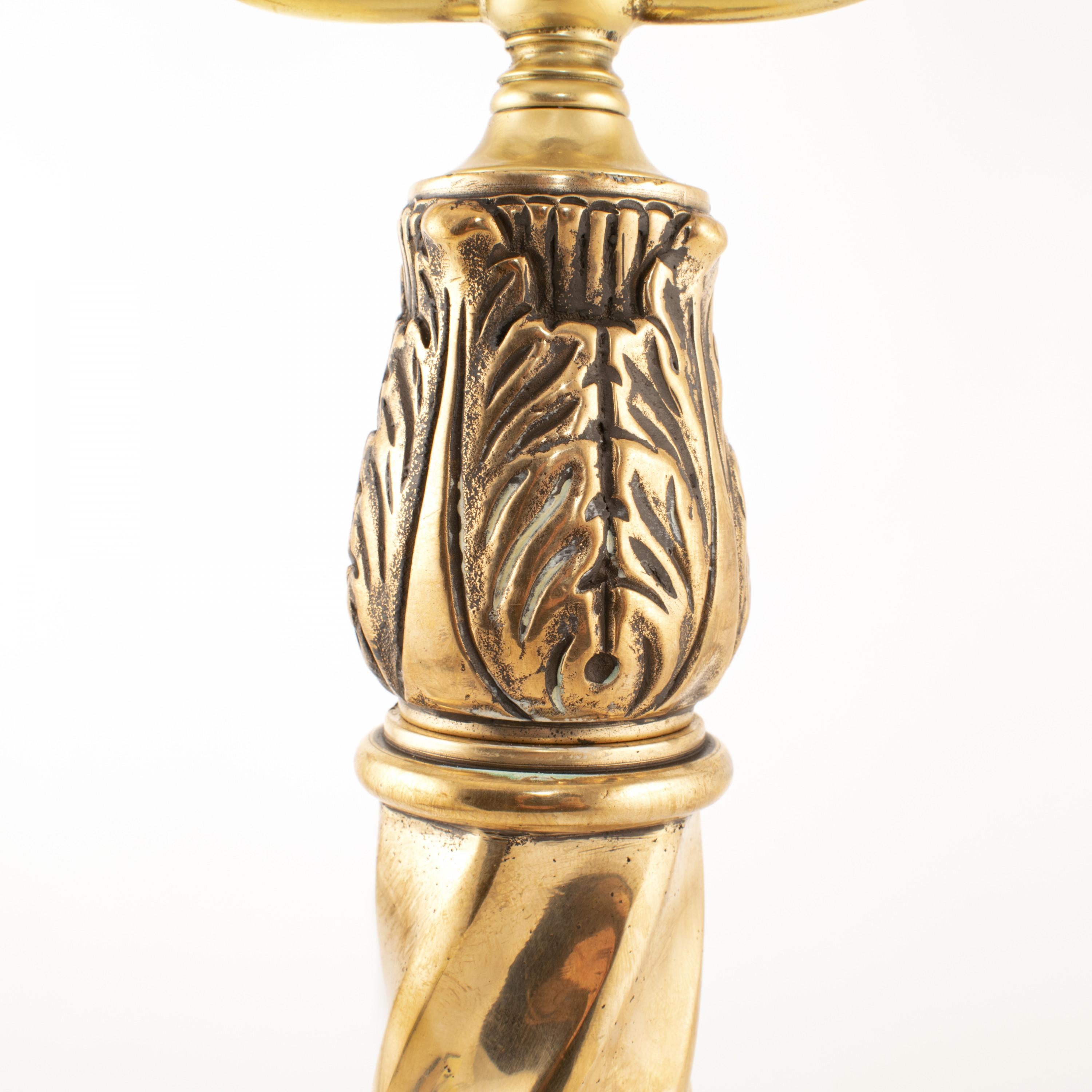 Pair of Bindesbøll Art Nouveau Bronze Table Lamps In Good Condition In Kastrup, DK