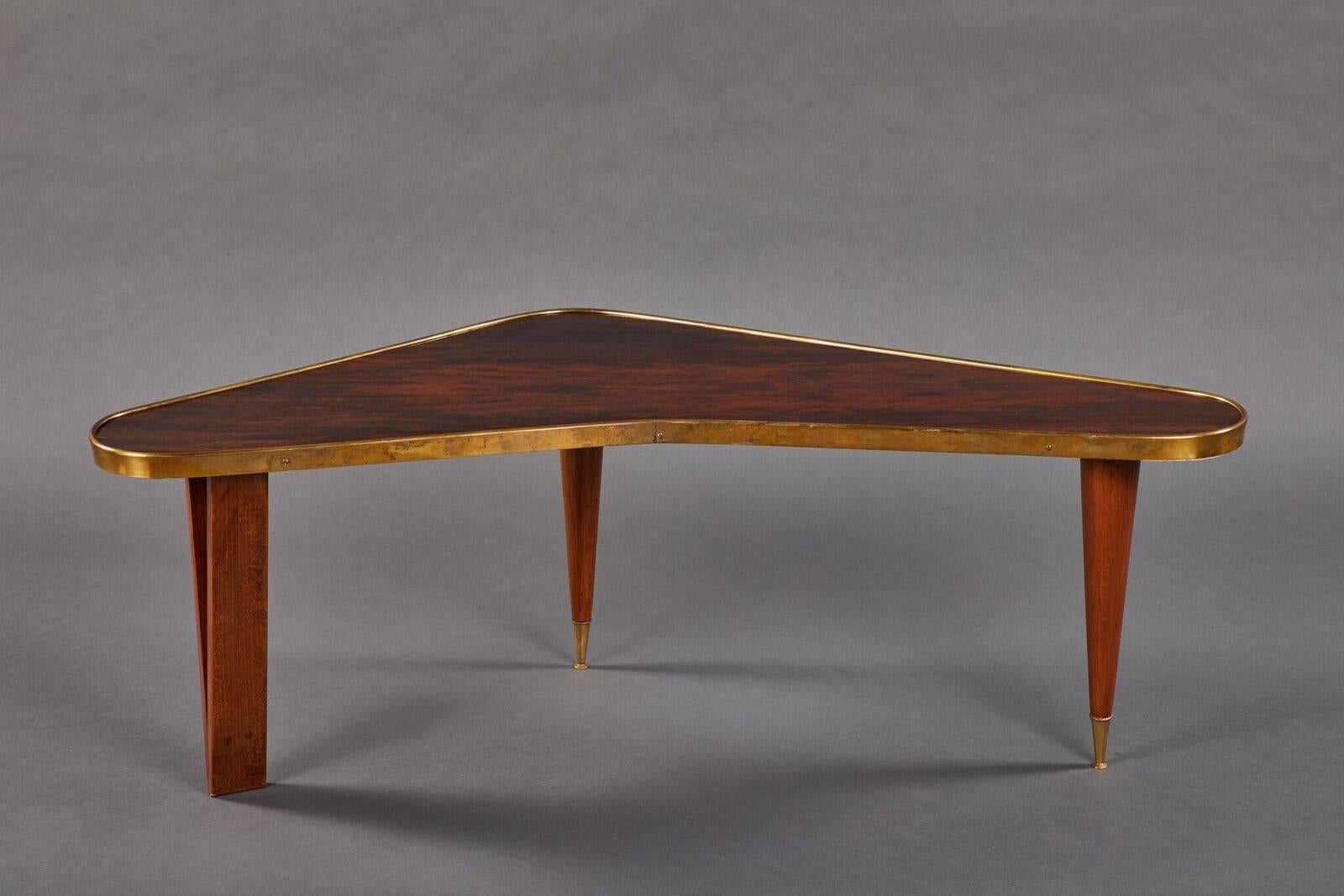 Italian Pair of Biomorphic Rosewood Coffee Tables