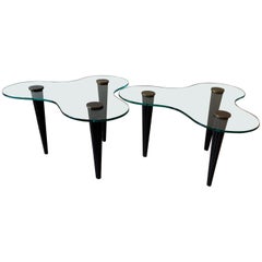 Pair of Biomorphic Side Tables in the Manner of Gilbert Rohde