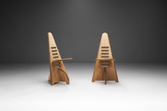 Pair of Birch "Lundi-sit" Chairs by Gijs Boelaars for Lundia, Netherlands 1970s