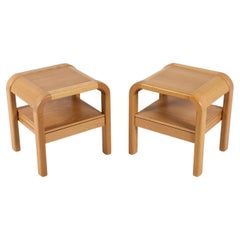 Pair of Birch Nightstands By Willy Norgaard C. 1980s