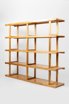 Paar schwedische postmoderne minimalistische offene Regale aus Birke