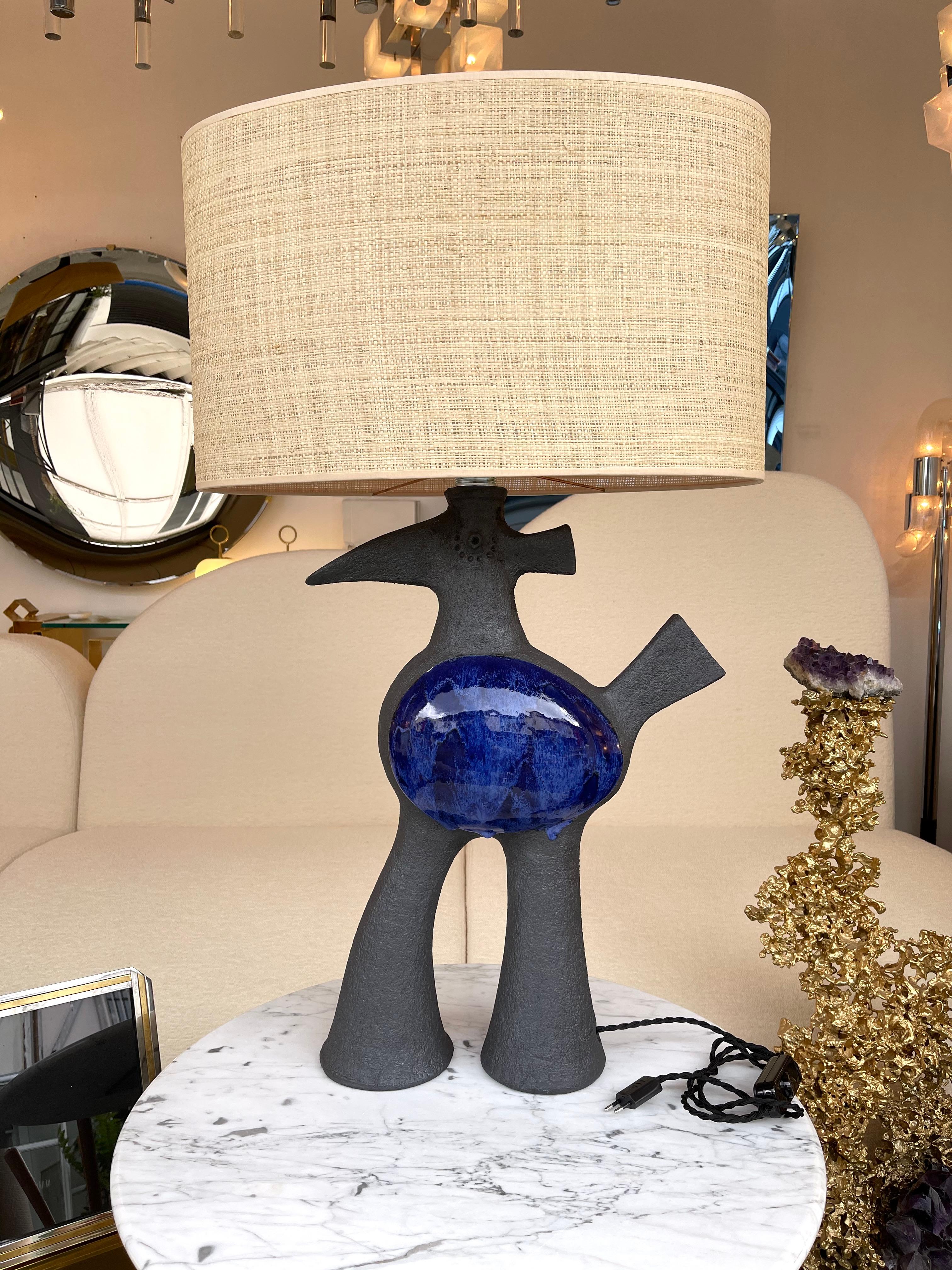 Pair of Bird Ceramic Lamps by Dominique Pouchain, France, 2020 6