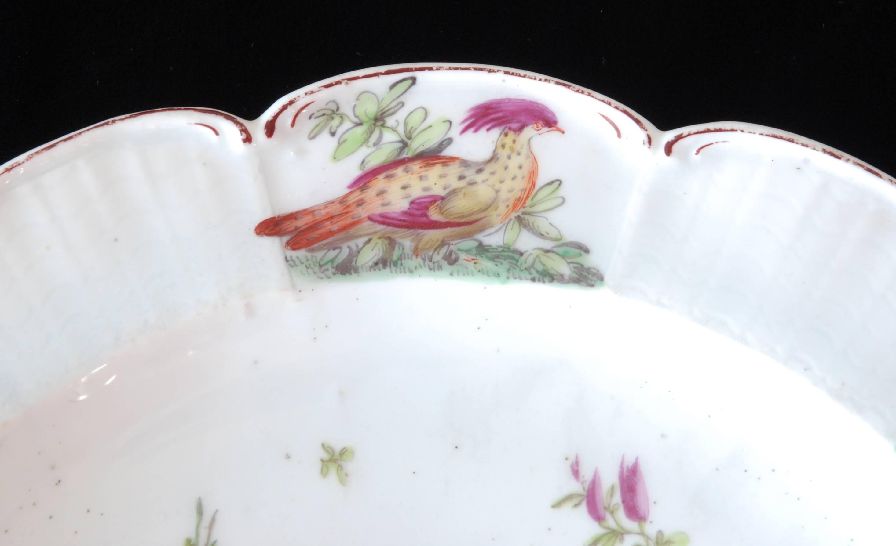 Pair of Bird Plates, Chelsea, circa 1755 For Sale 1