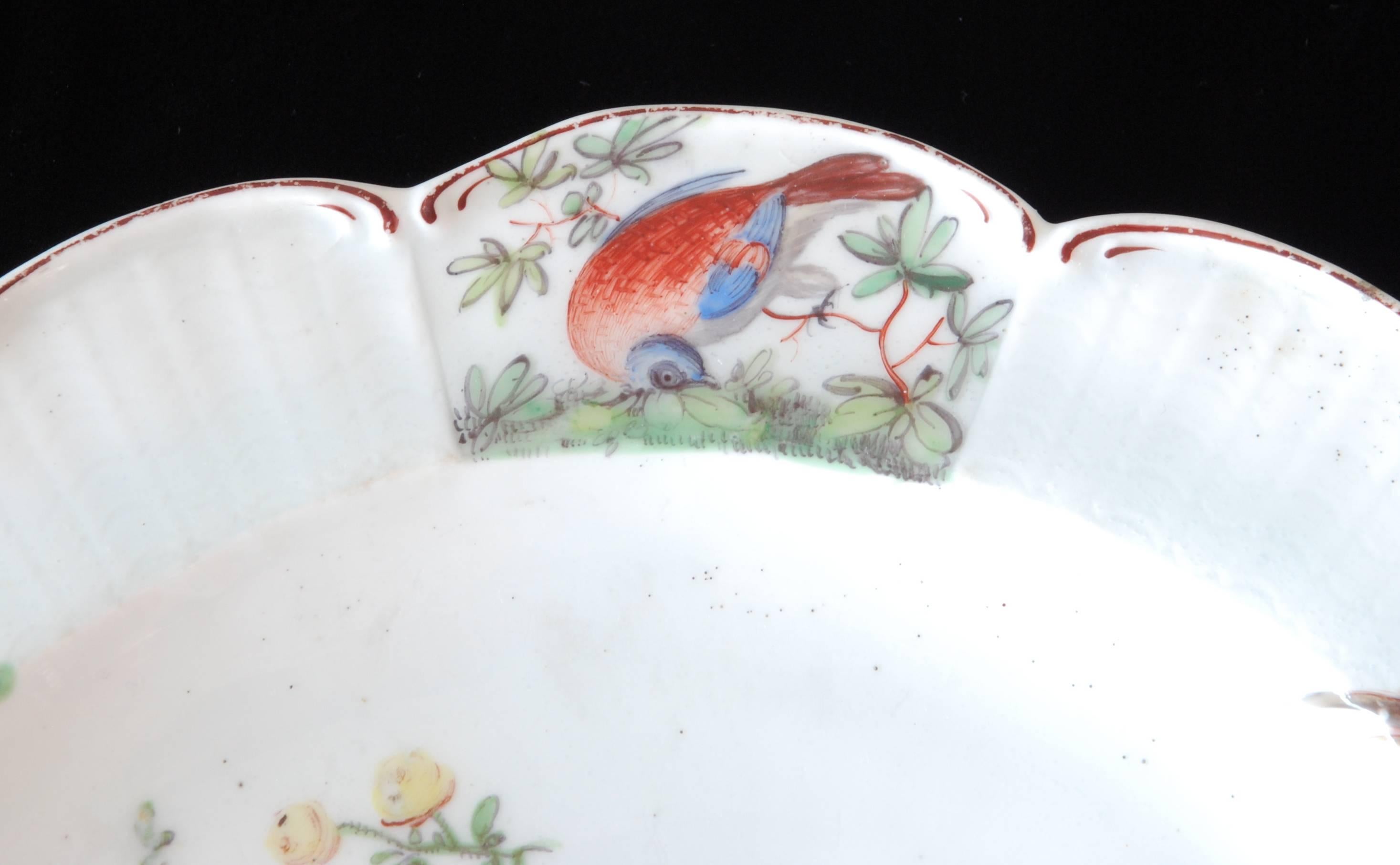 Pair of Bird Plates, Chelsea, circa 1755 For Sale 4
