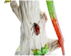 Pair of Birds in Green and Red