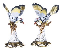 "PAIR OF BIRDS ON TORSO" FRENCH SCULPTURES SEVRES 19th Century