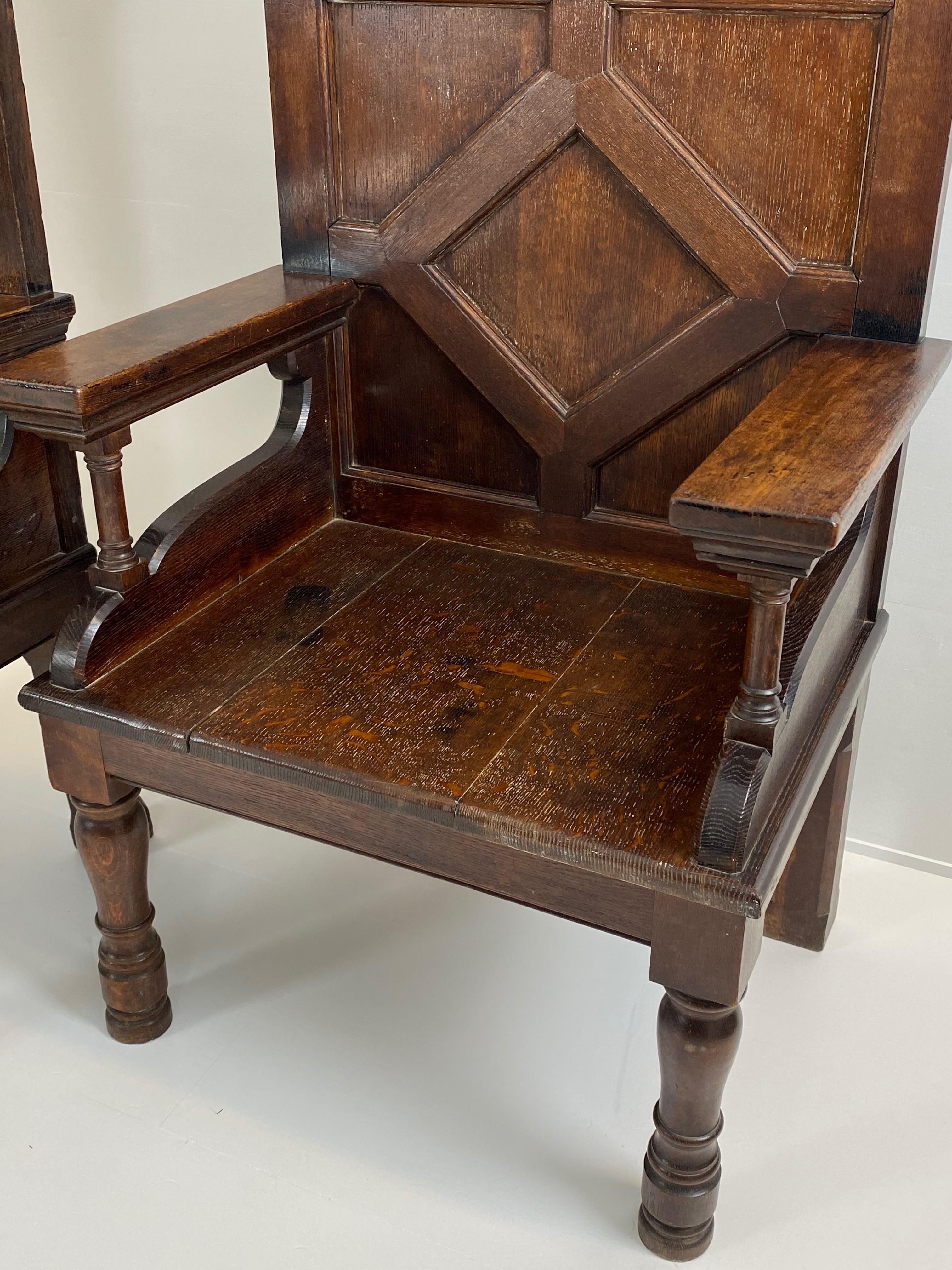 Pair of Bischop Chairs in Oak 3