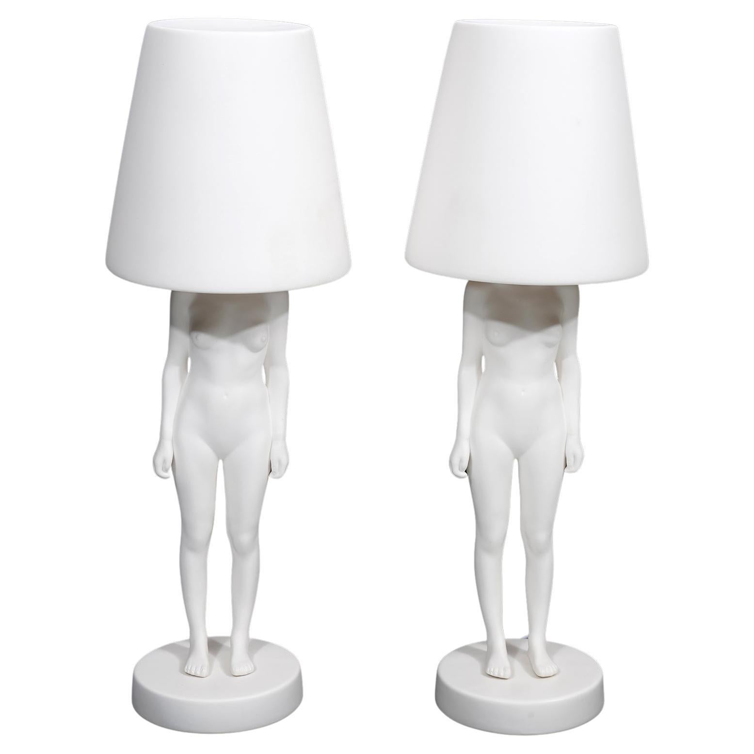 geur Oefenen Ontslag Pair of Biscuit Hiding Lady Table Lamps by Minke Van Voorthuizen for Pols  Potten For Sale at 1stDibs | biscuit chrome lady