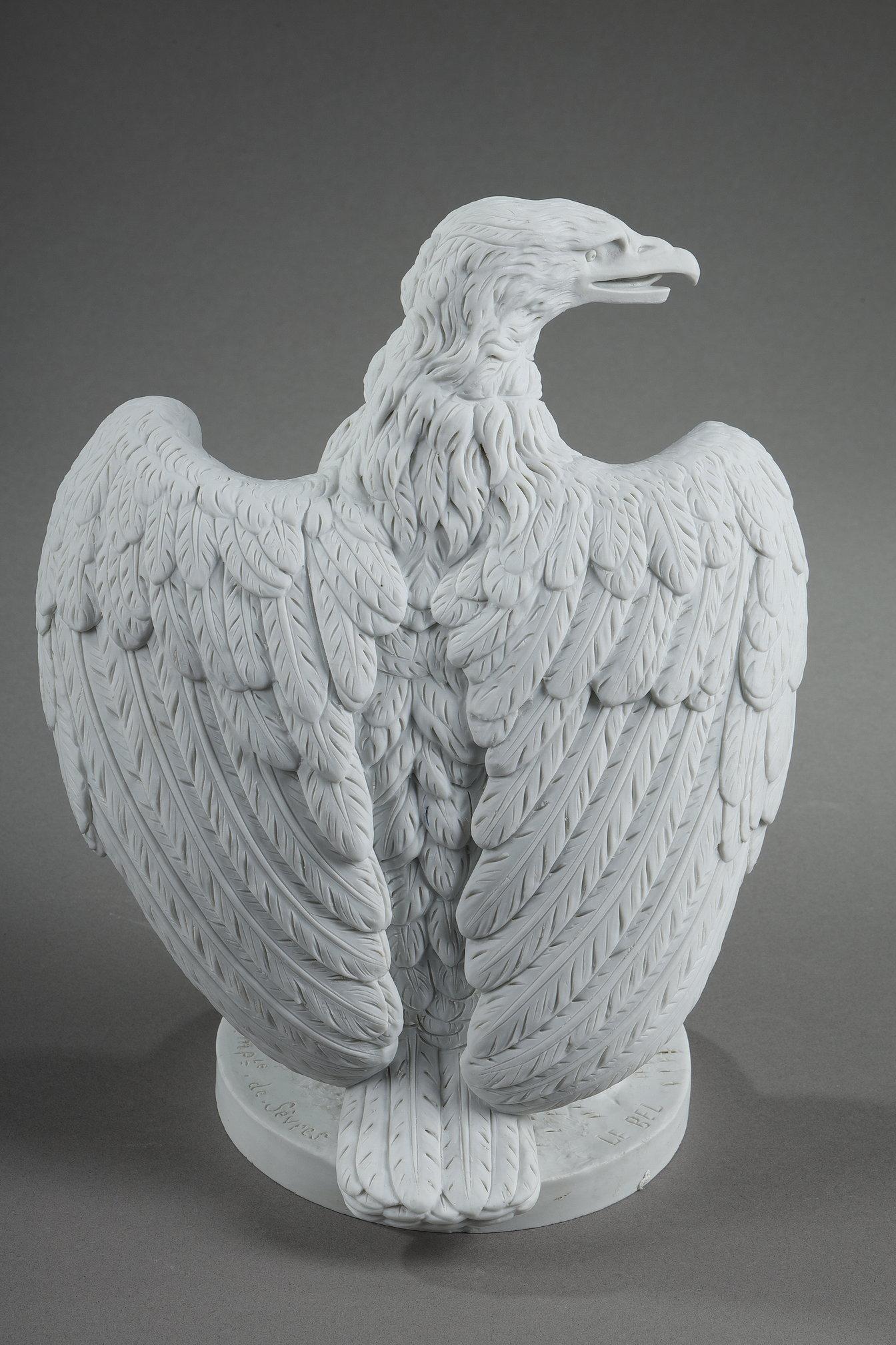 Coppia di sculture in biscuit raffiguranti aquile di Napoleone III in vendita 4