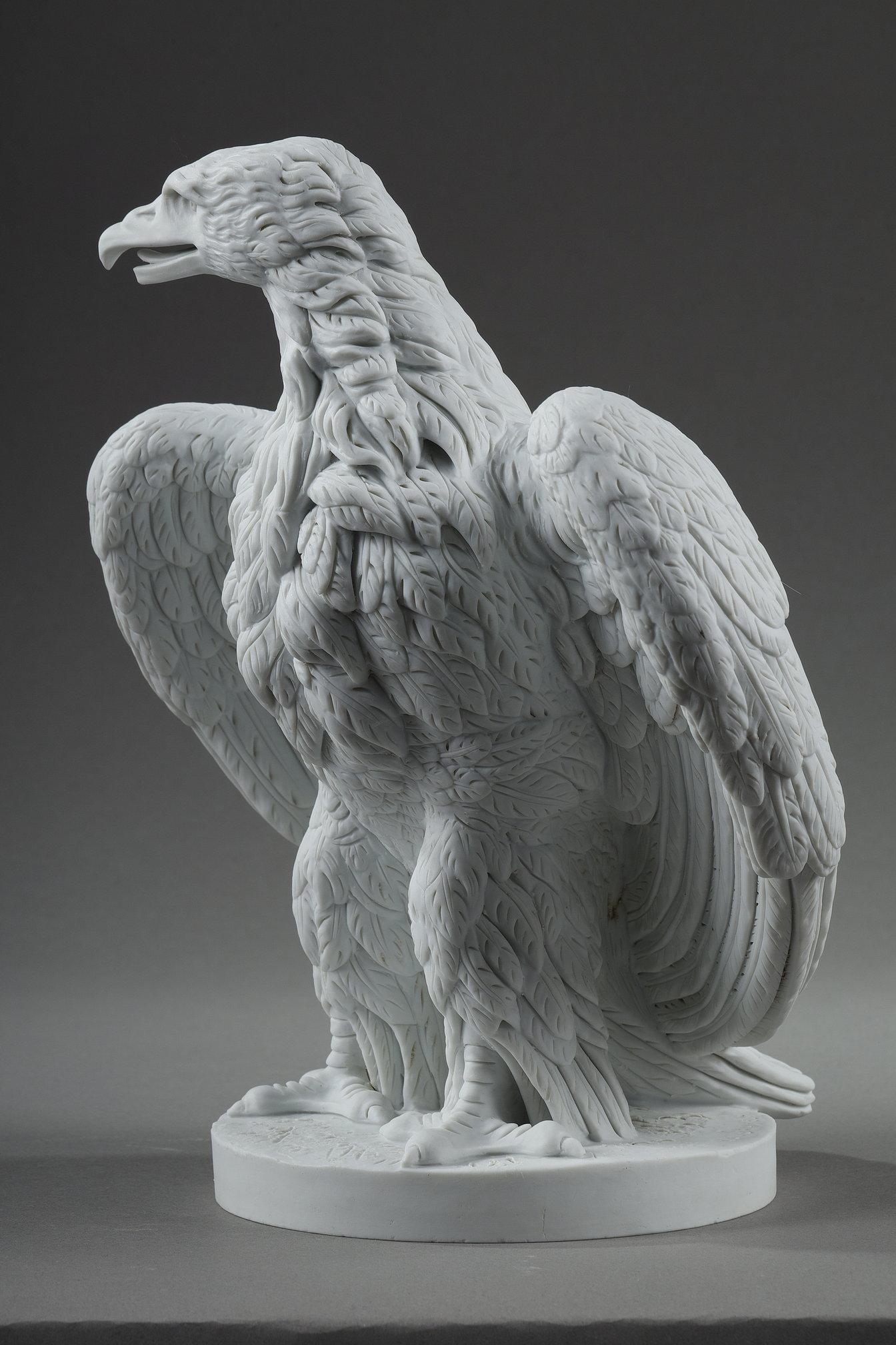 Coppia di sculture in biscuit raffiguranti aquile di Napoleone III in vendita 5