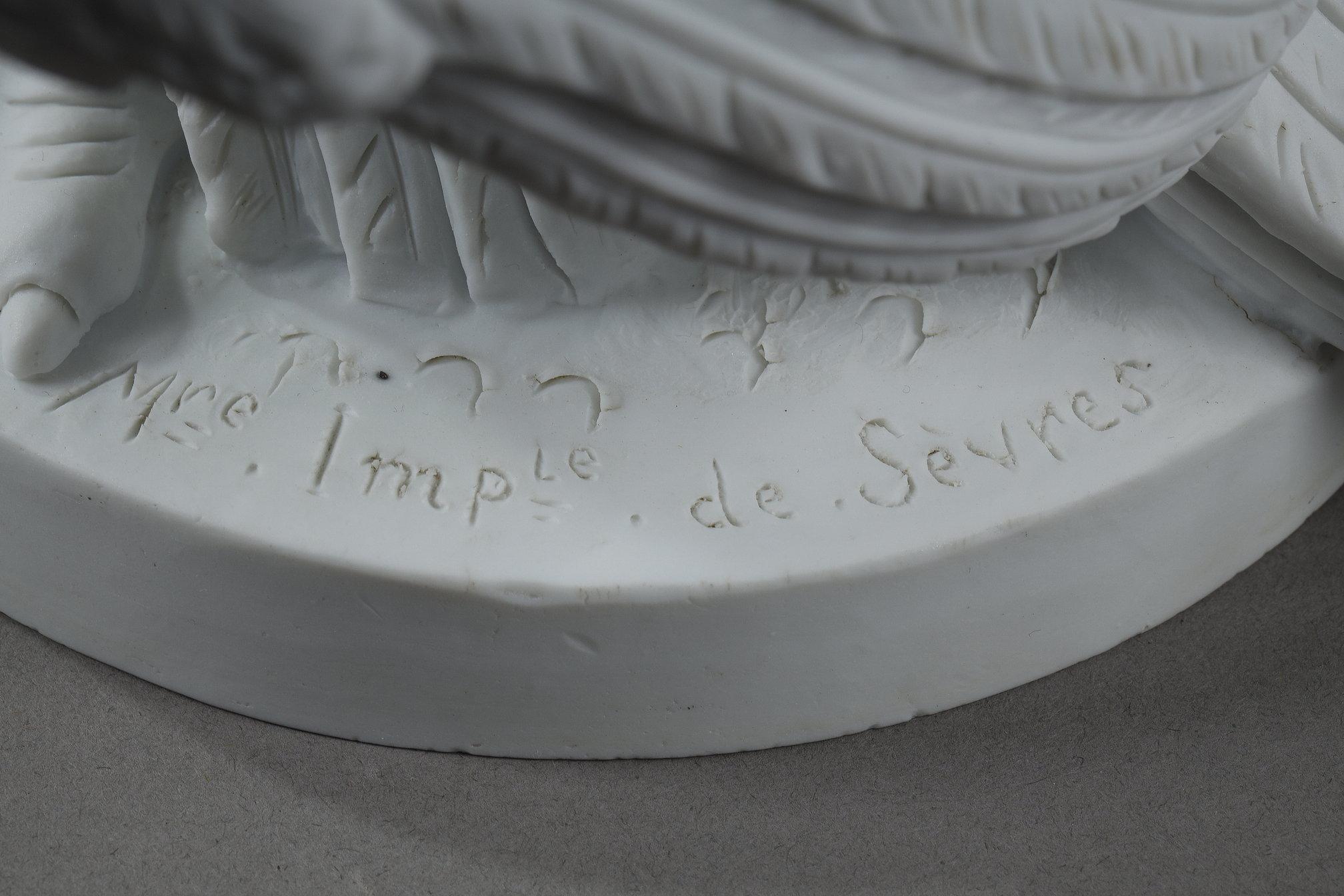 Coppia di sculture in biscuit raffiguranti aquile di Napoleone III in vendita 13