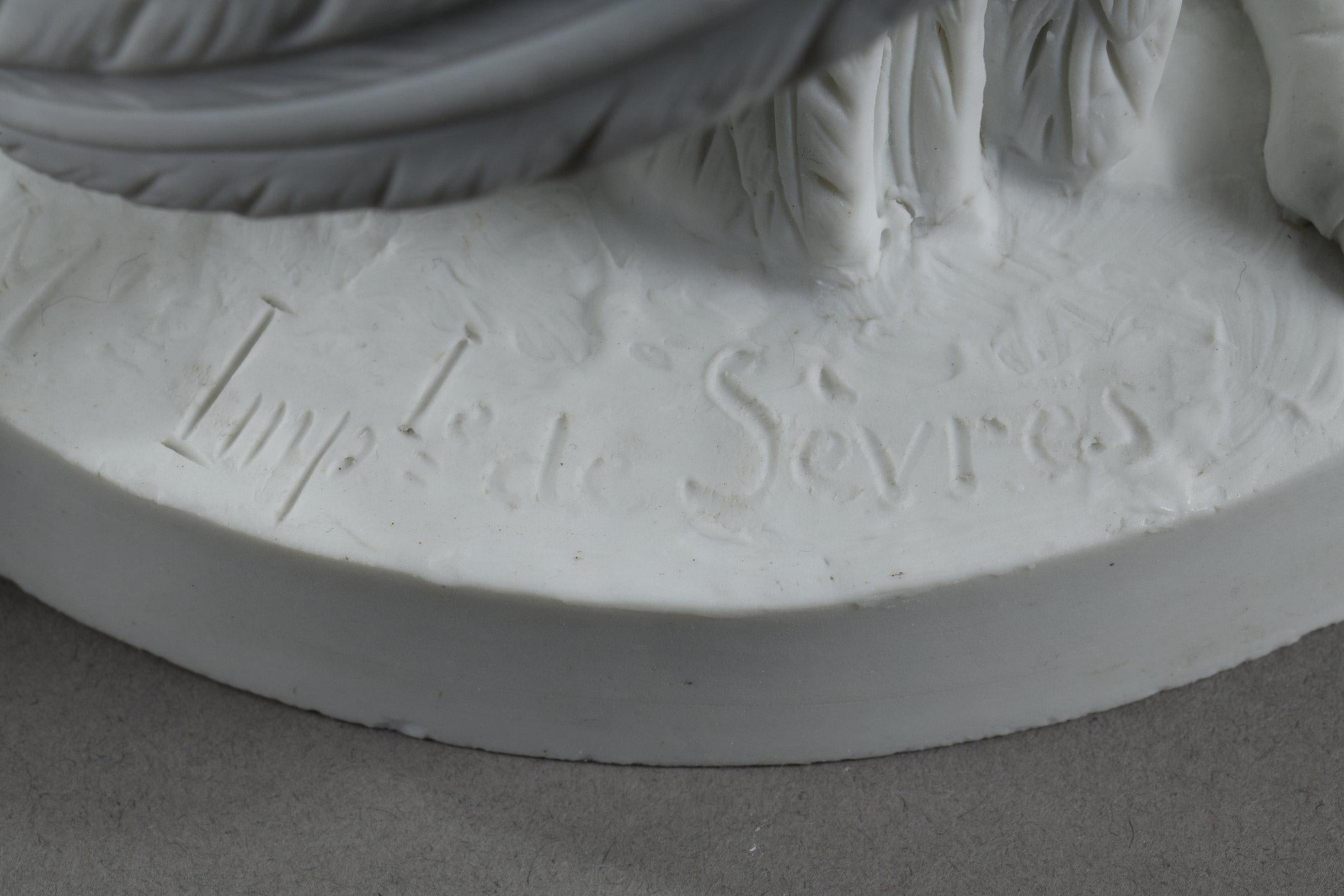 Coppia di sculture in biscuit raffiguranti aquile di Napoleone III in vendita 14