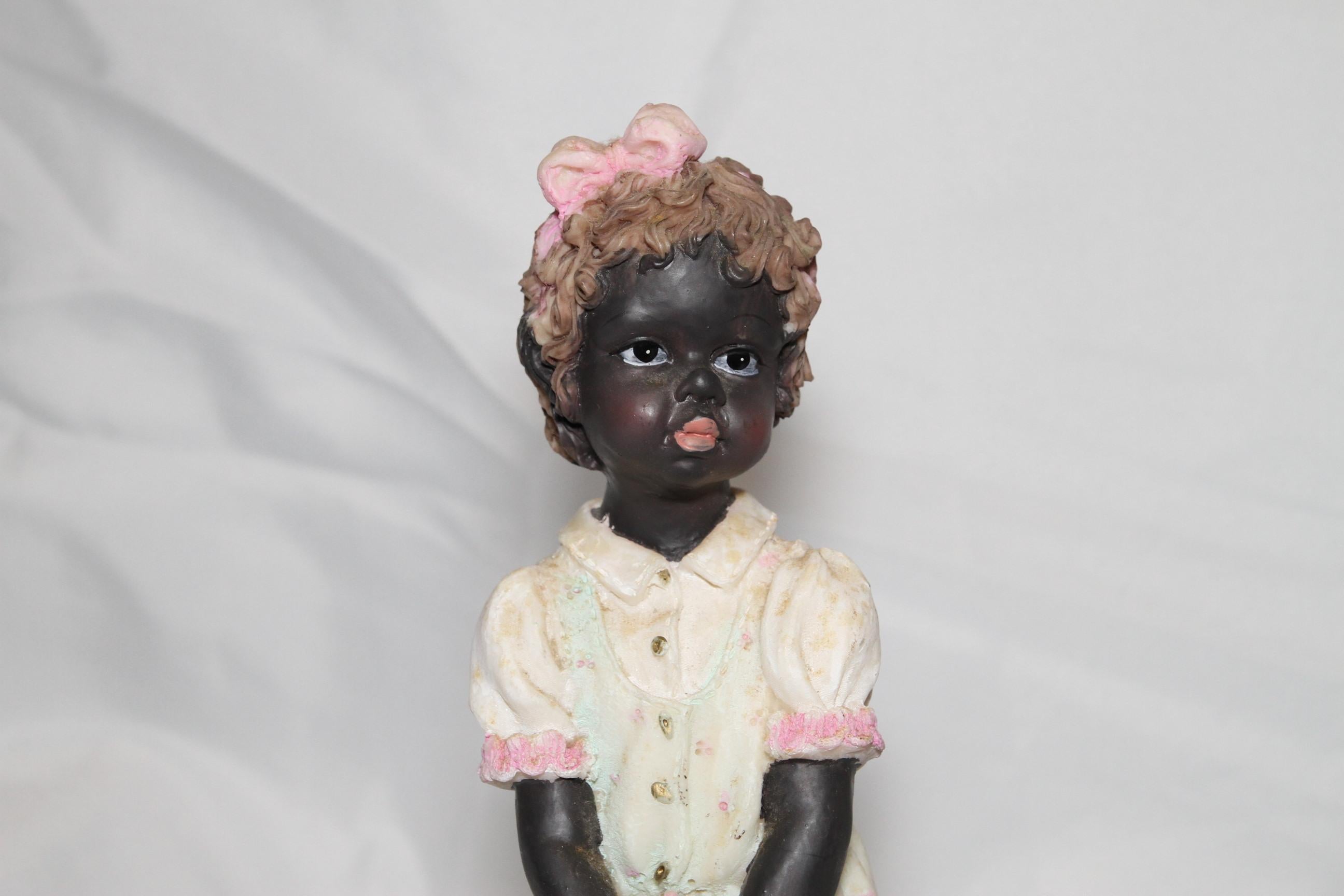 Paire de Child Child en biscuit, en train de hocher la tête Bon état - En vente à Pasadena, TX