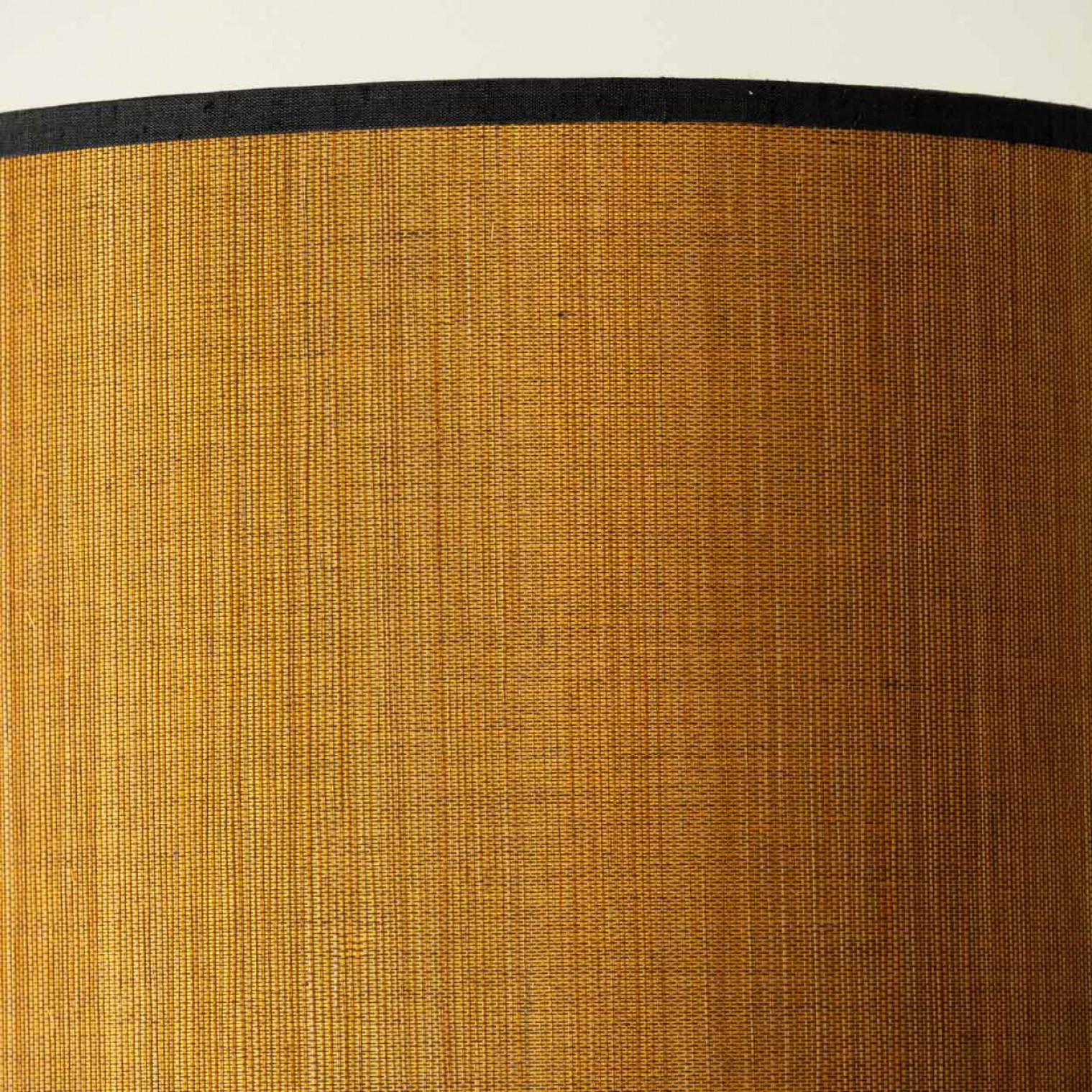 Fin du 20e siècle Pair of Bitossi Ceramic FLoor Table Lamps, Silk Lampshade by R. Houben en vente