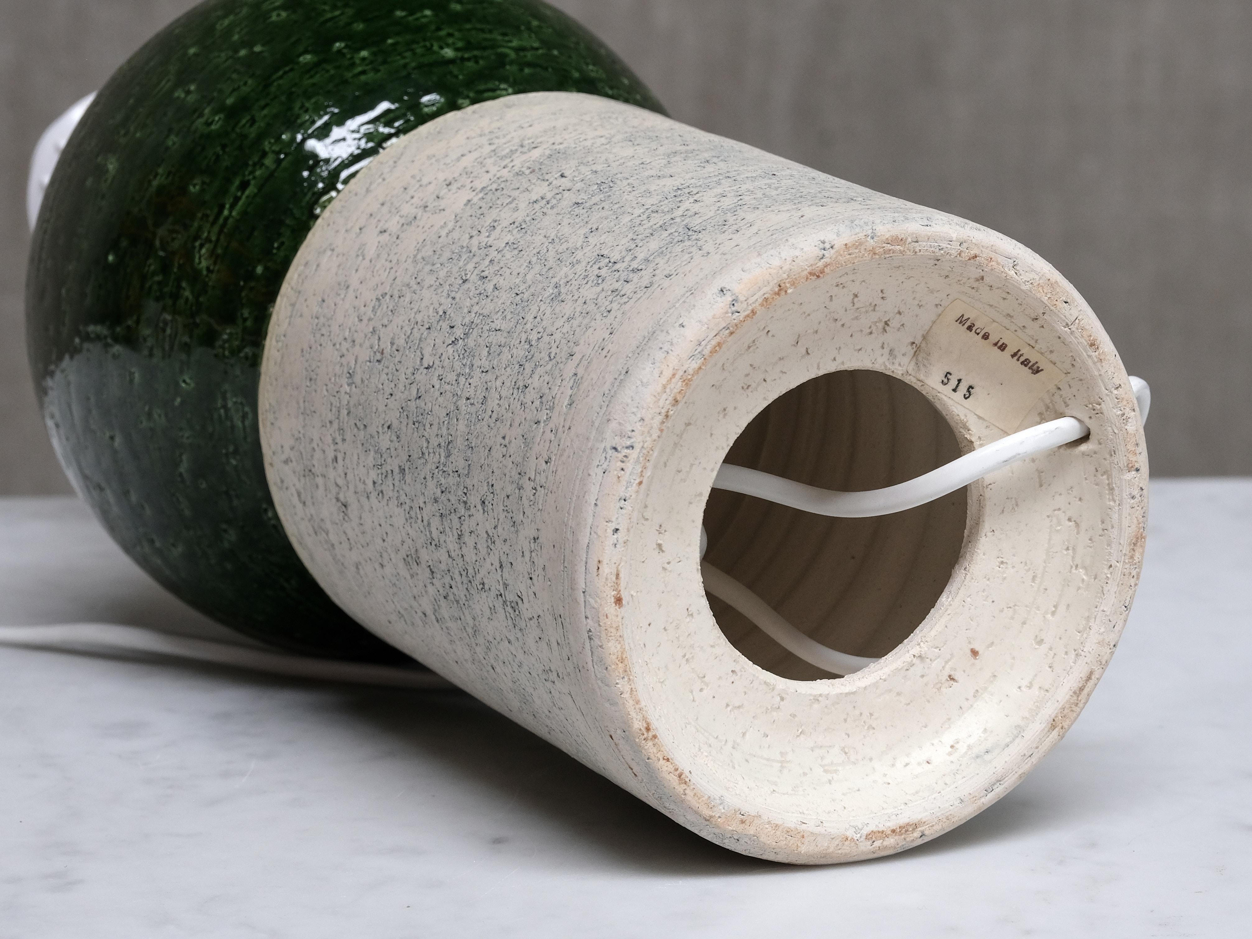 Paire de lampes de table en céramique Bitossi avec sphères émaillées vertes, Bergboms, 1960 en vente 4