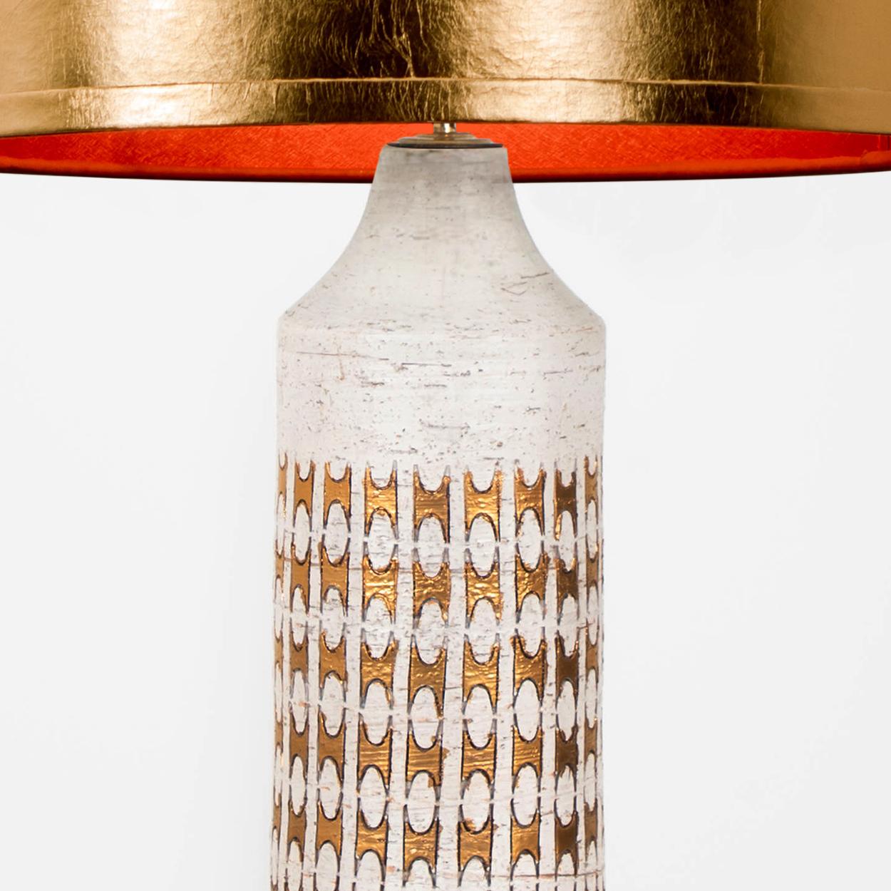 Pair of Bitossi Lamps for Bergboms, with Custom Made Shades by Rene Houben For Sale 1