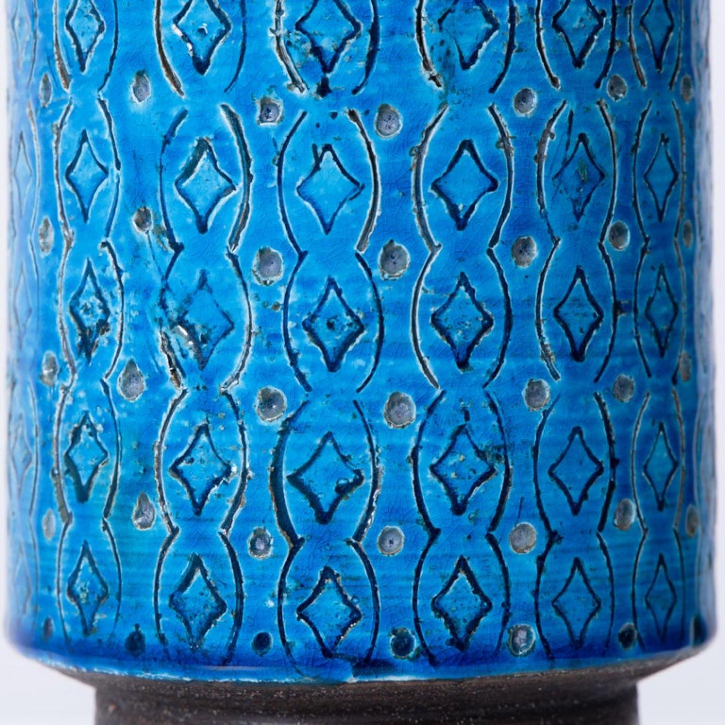 Pair of Bitossi Table Lamps with New Silk Custom Made Lampshades by René Houben For Sale 8