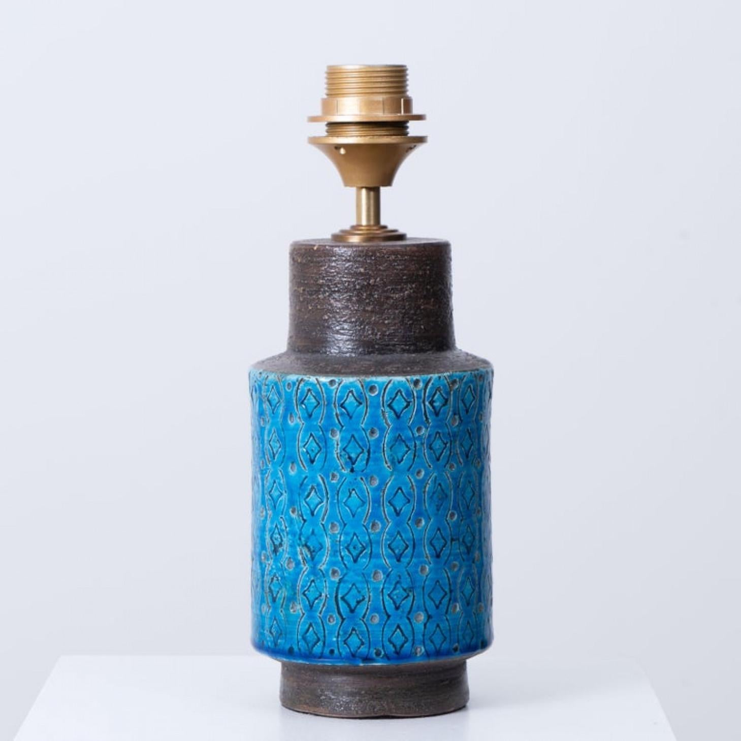 Pair of Bitossi Table Lamps with New Silk Custom Made Lampshades by René Houben For Sale 9