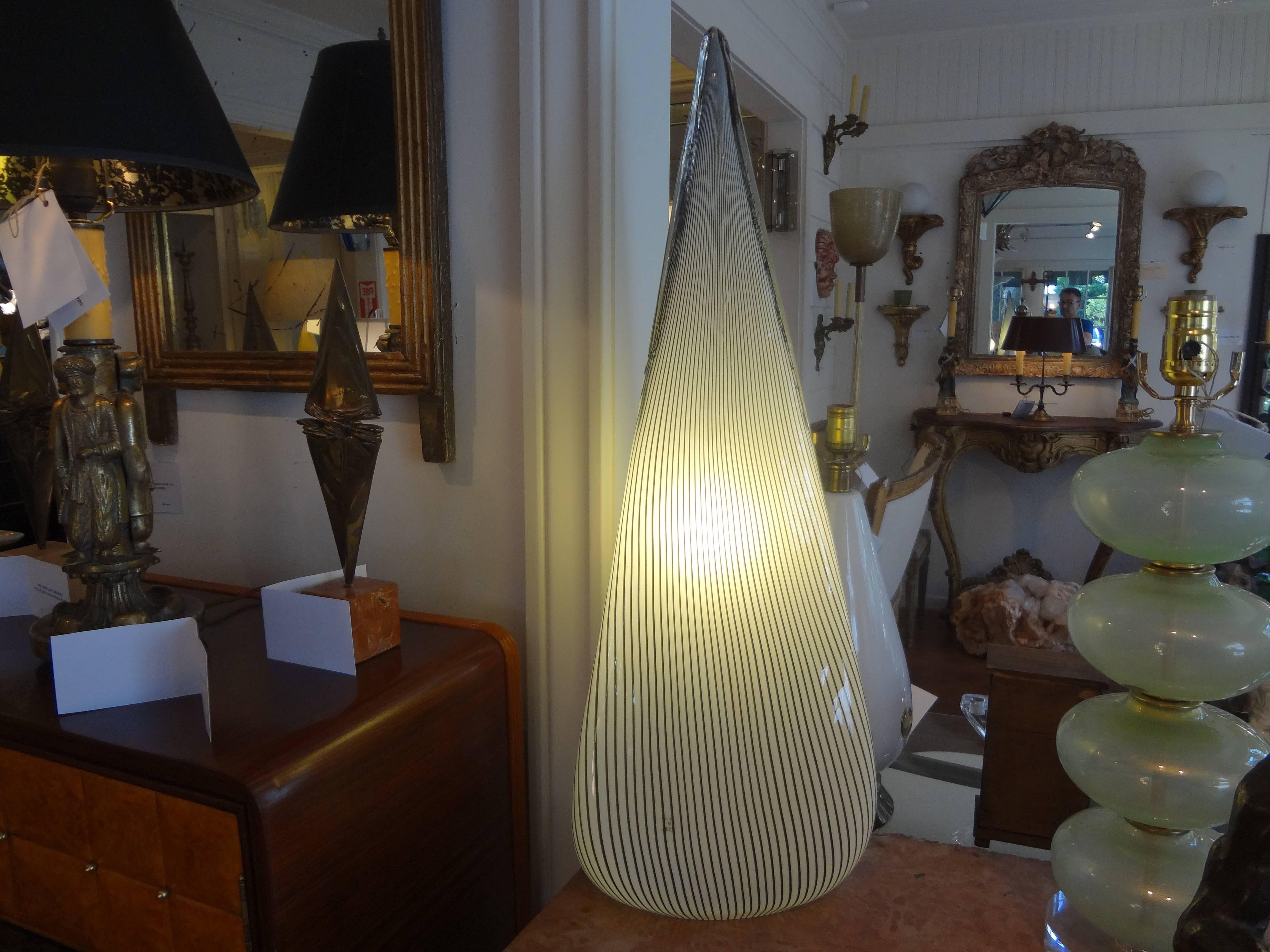 Paire de lampes en verre de Murano par Vetri en vente 3