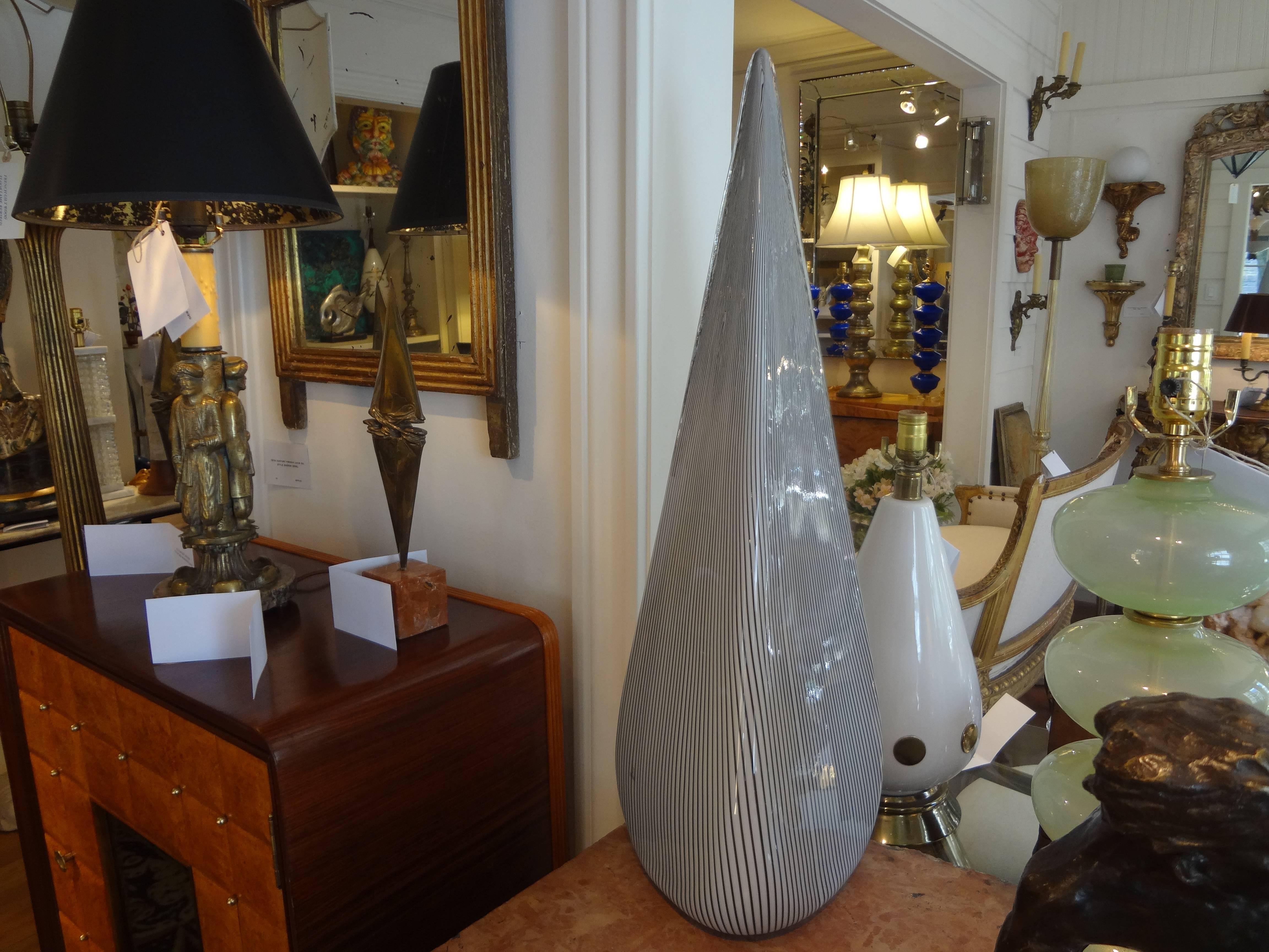 Fin du 20e siècle Paire de lampes en verre de Murano par Vetri en vente
