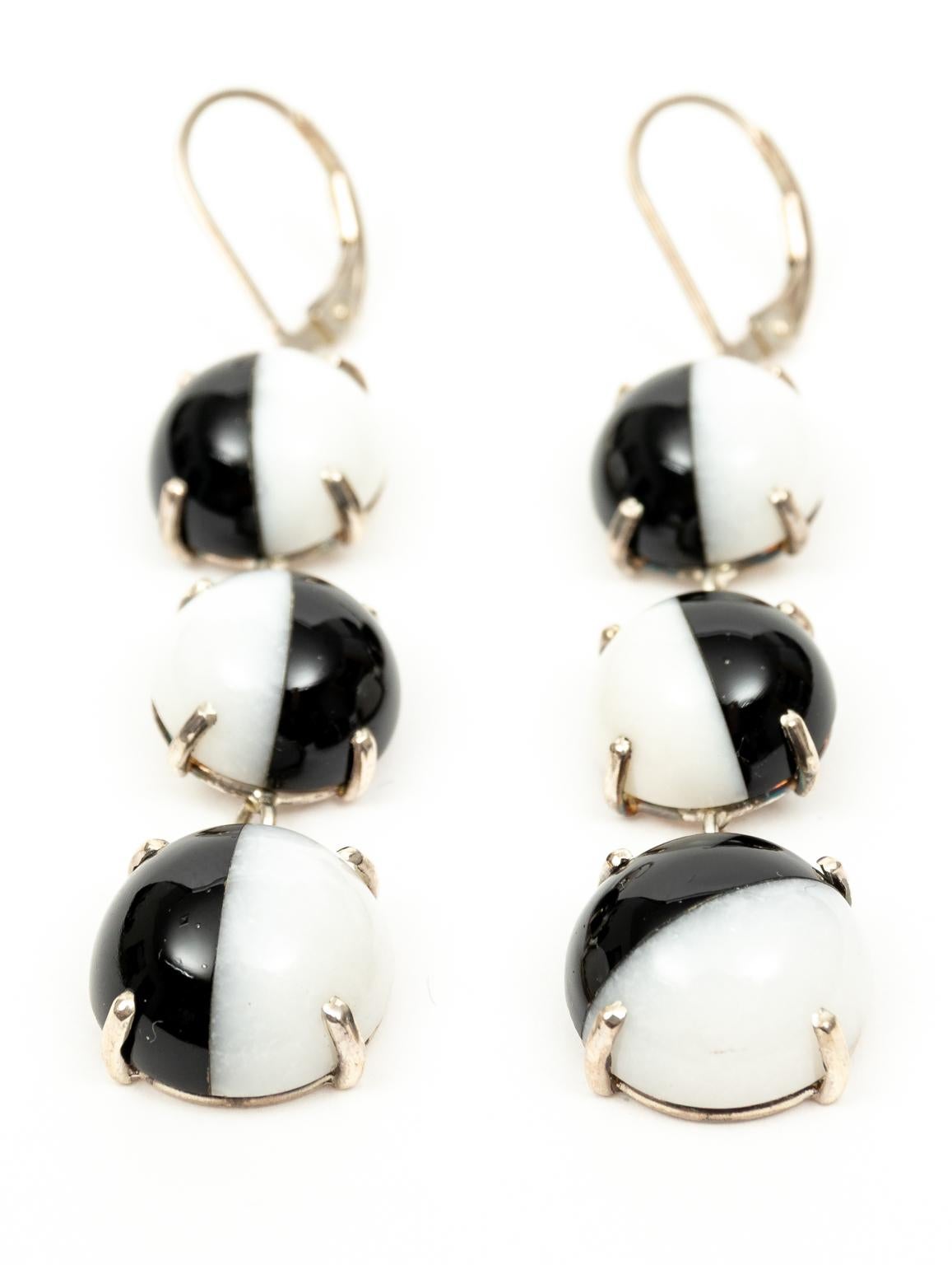 white onyx earrings