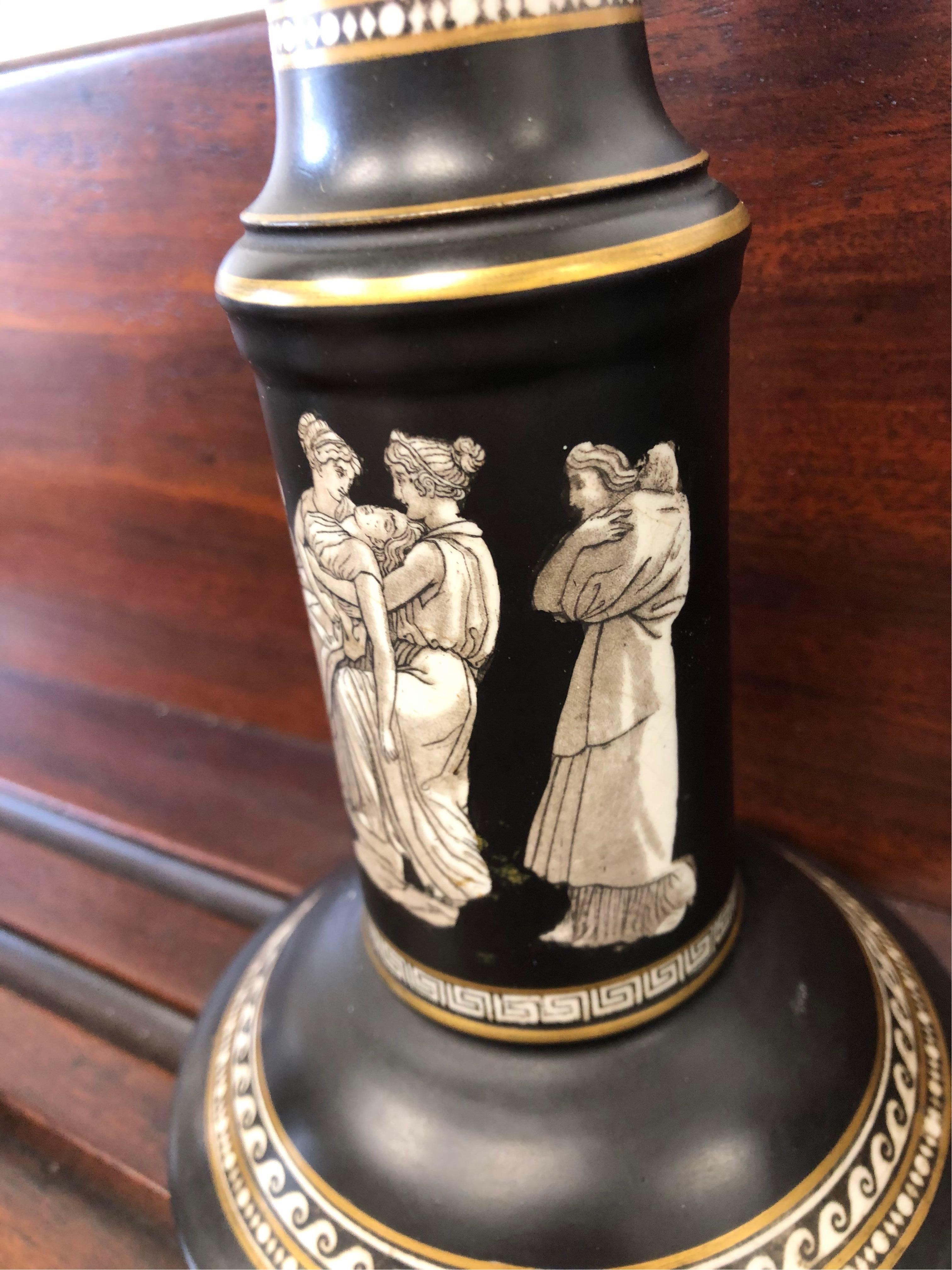 black and white candlesticks
