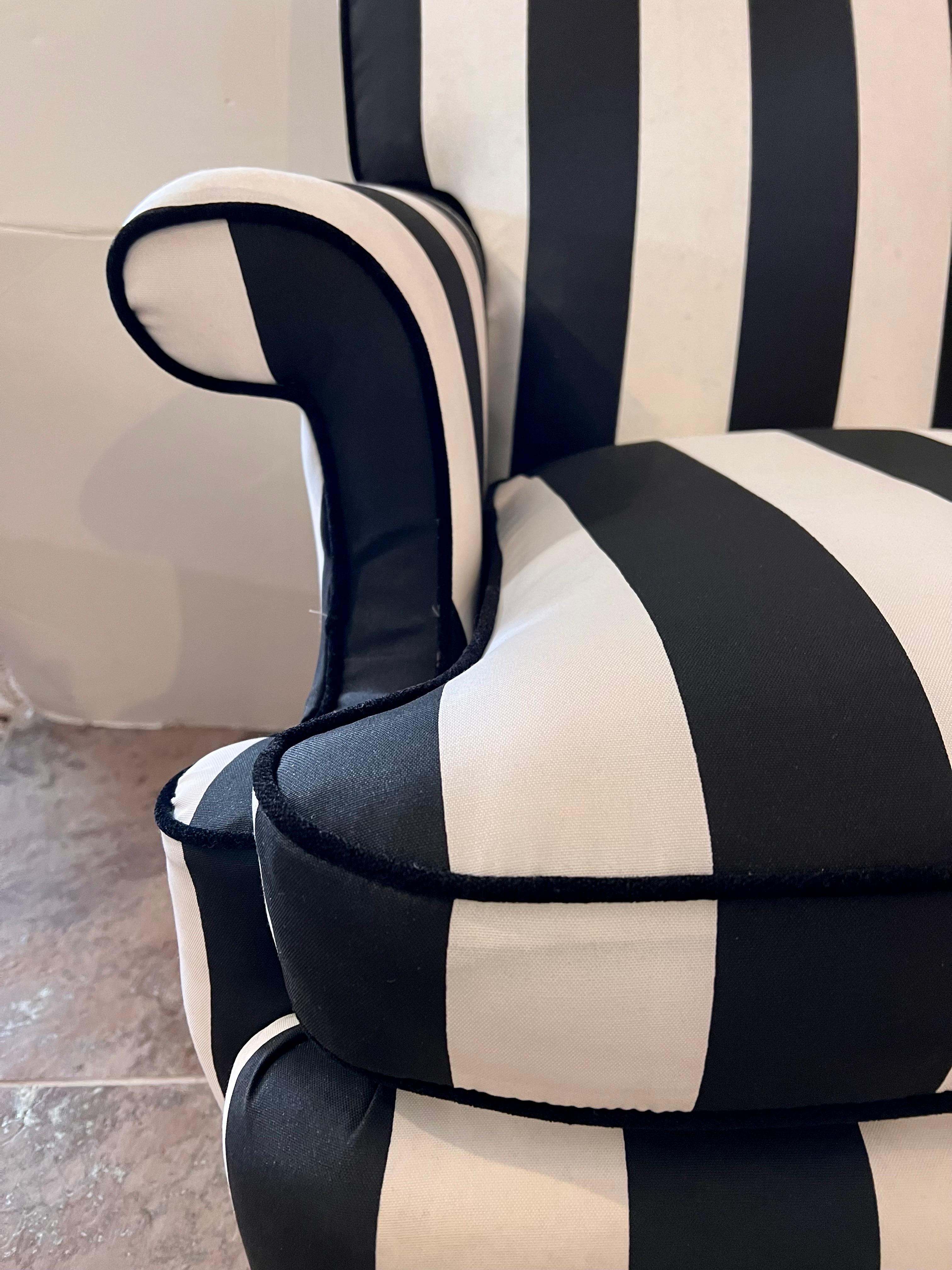 black and white pattern chair