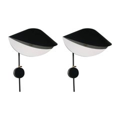Pair of Black Antony Sconces by Serge Mouille - IN STOCK!
