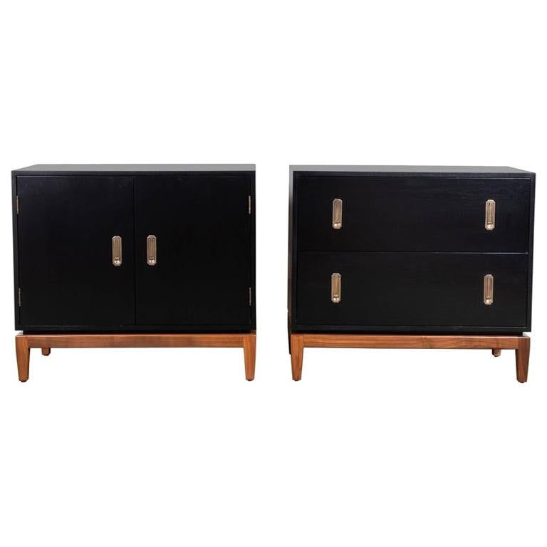 Pair of Black Arcadia Side Chests by Lawson-Fenning