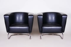 Pair of Restored Bauhaus Armchairs, by J. Halabala for UP Závody, Czech, 1930s