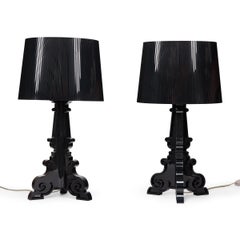 Pair of Black Bourgie Lamps by Ferruccio Laviani for Kartell