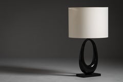 Pair of Large Black Cast-Bronze "Jewel" Table Lamps by Elan Atelier IN STOCK