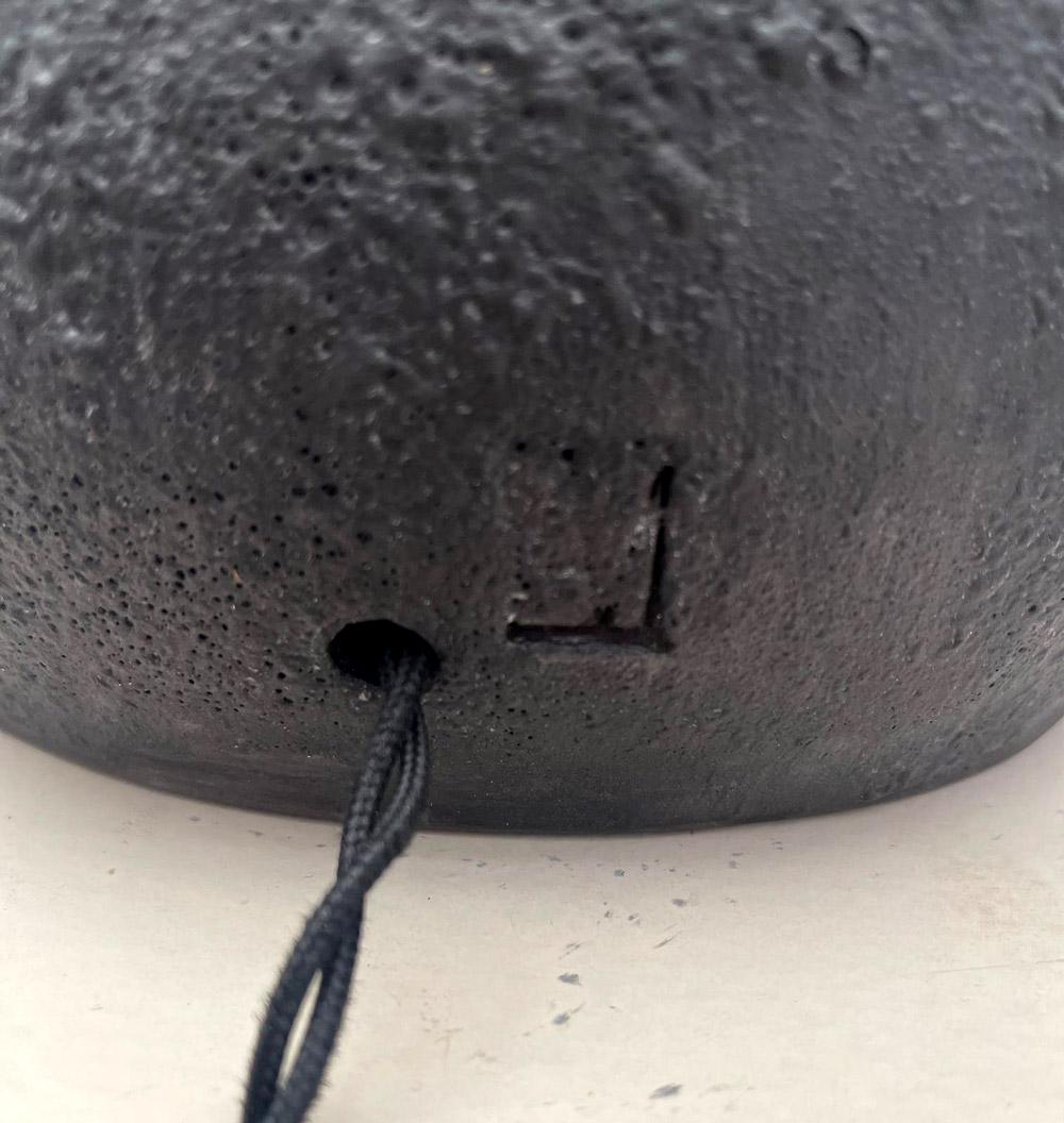 Paire de lampes de table en céramique noire d'Alice Vliers, Belgique en vente 5