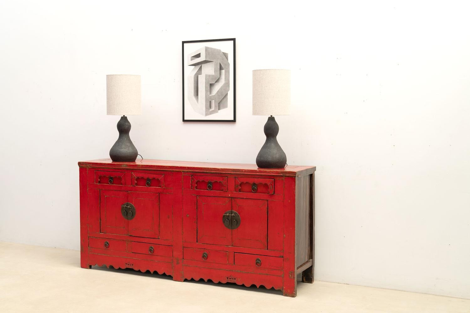Paire de lampes de table en céramique noire d'Alice Vliers, Belgique en vente 7