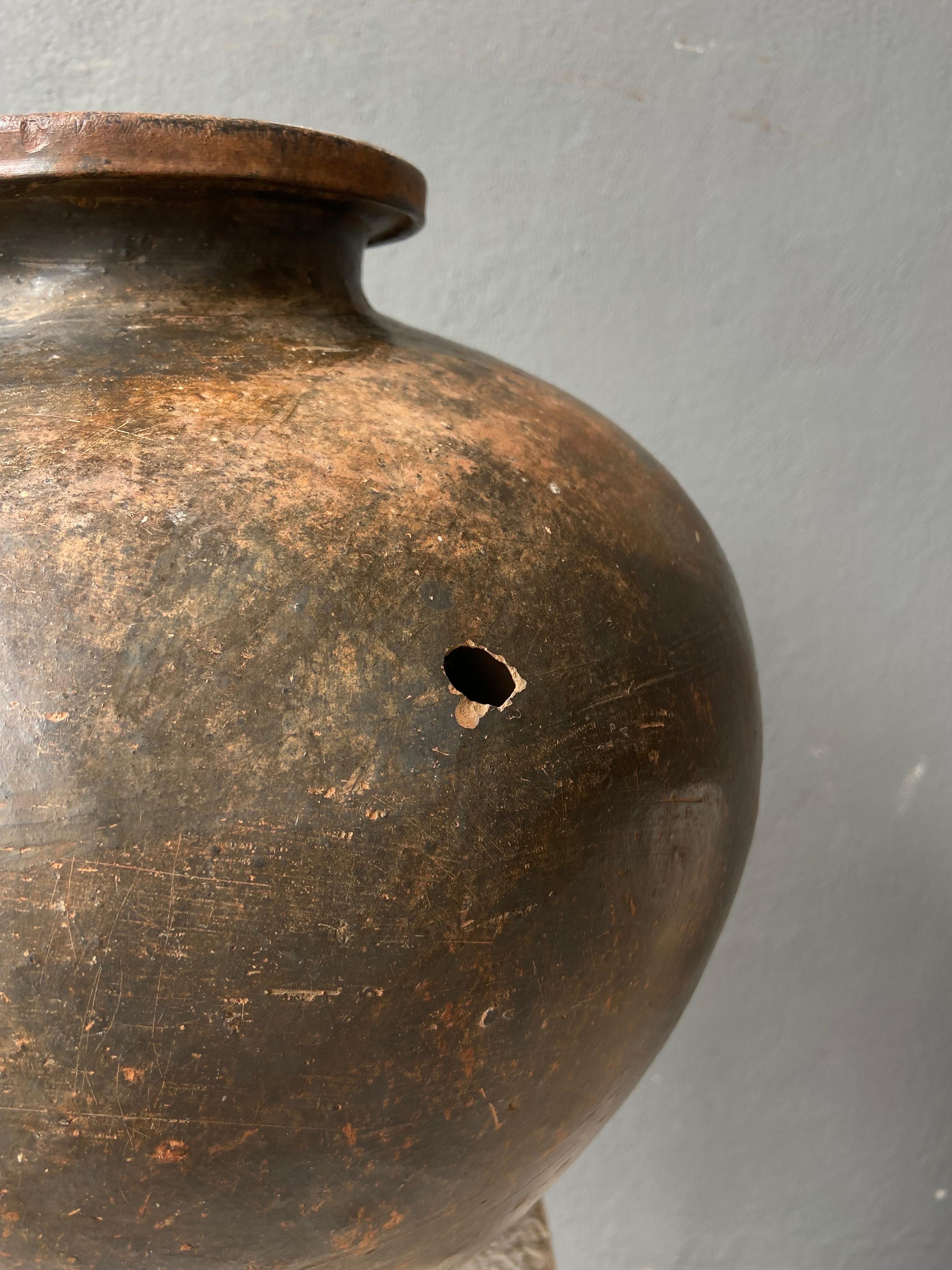 Pair of Black Clay Ceramic Mezcal Jars from Central Oaxaca, Mexico, circa 1950's 1