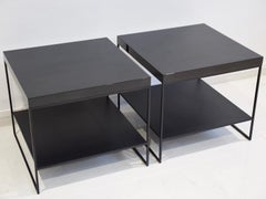 Pair of Black Console Tables by Rodolfo Dordoni for Minotti
