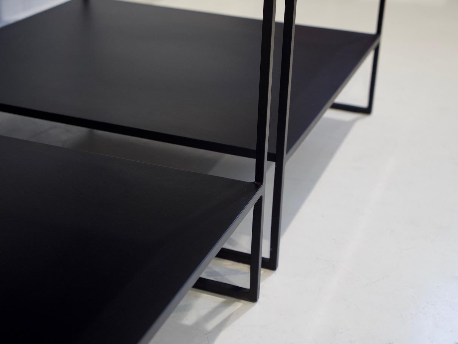 Iron Pair of Black Console Tables by Rodolfo Dordoni for Minotti
