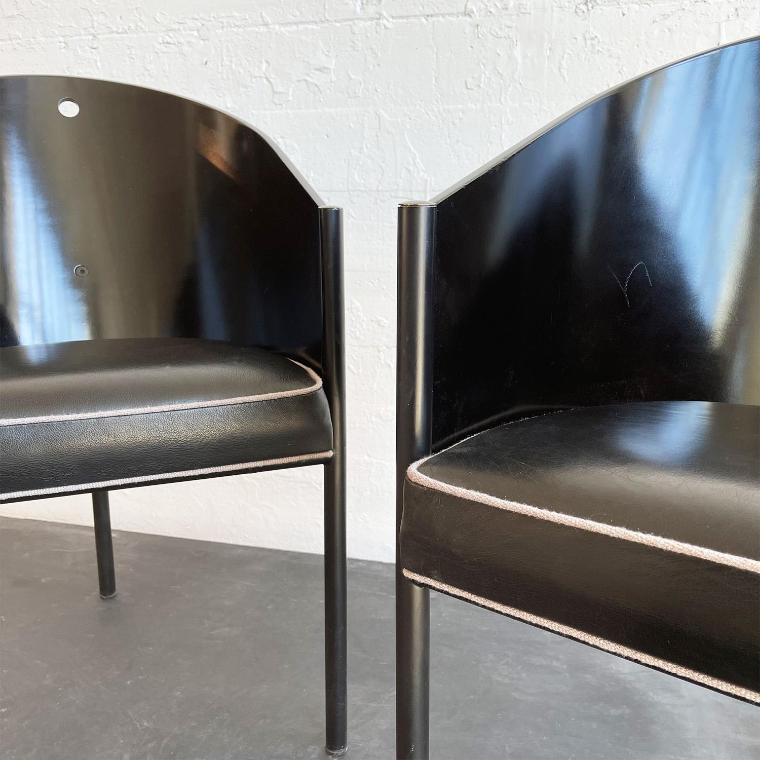 Paire de chaises Costes noires de Philippe Starck Bon état - En vente à Brooklyn, NY