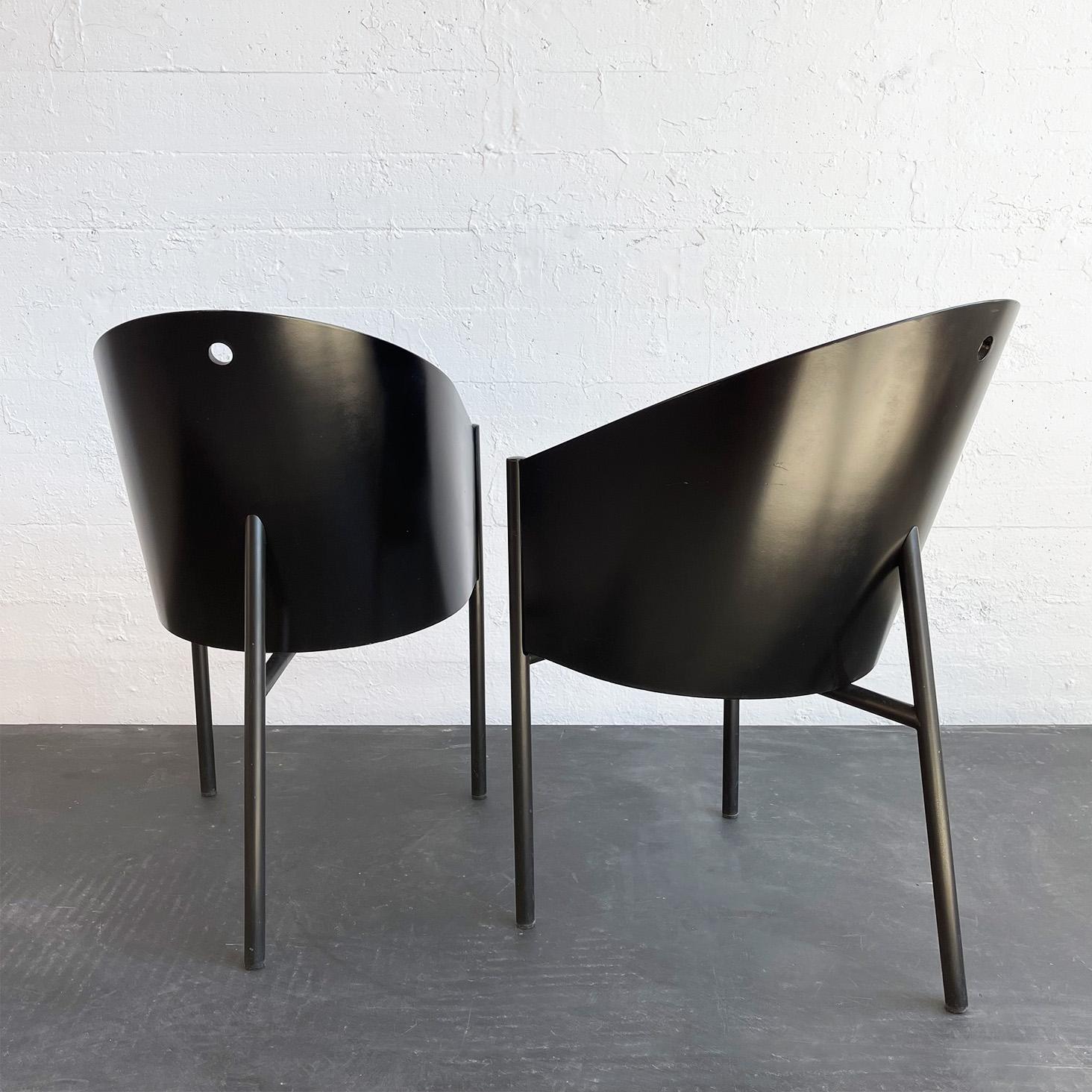 20ième siècle Paire de chaises Costes noires de Philippe Starck en vente