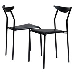 Pair of black Fly Line chairs